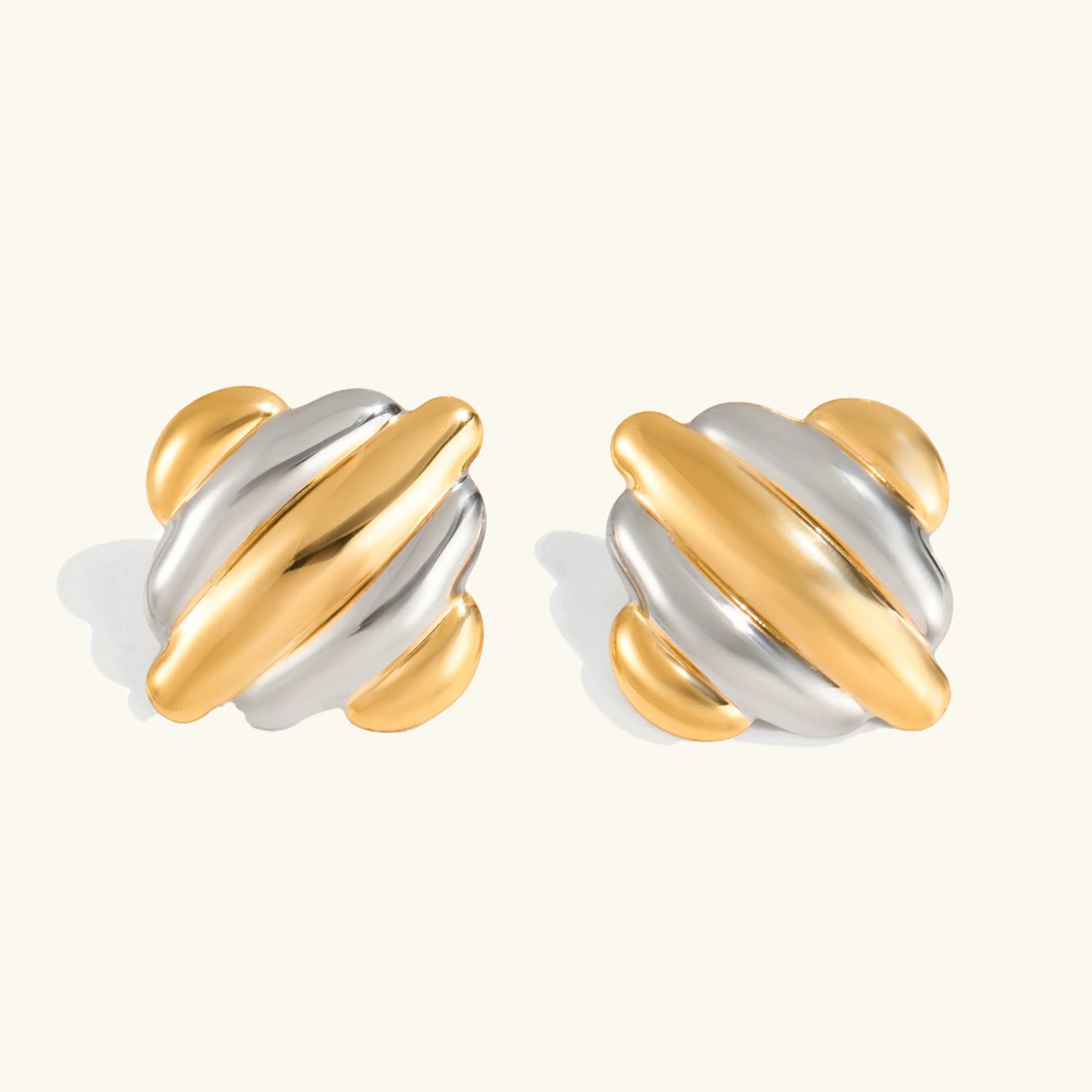 Passion Rippled Gold Earrings