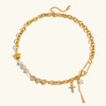 Aphrodite Diamond Pearl Gold Necklace