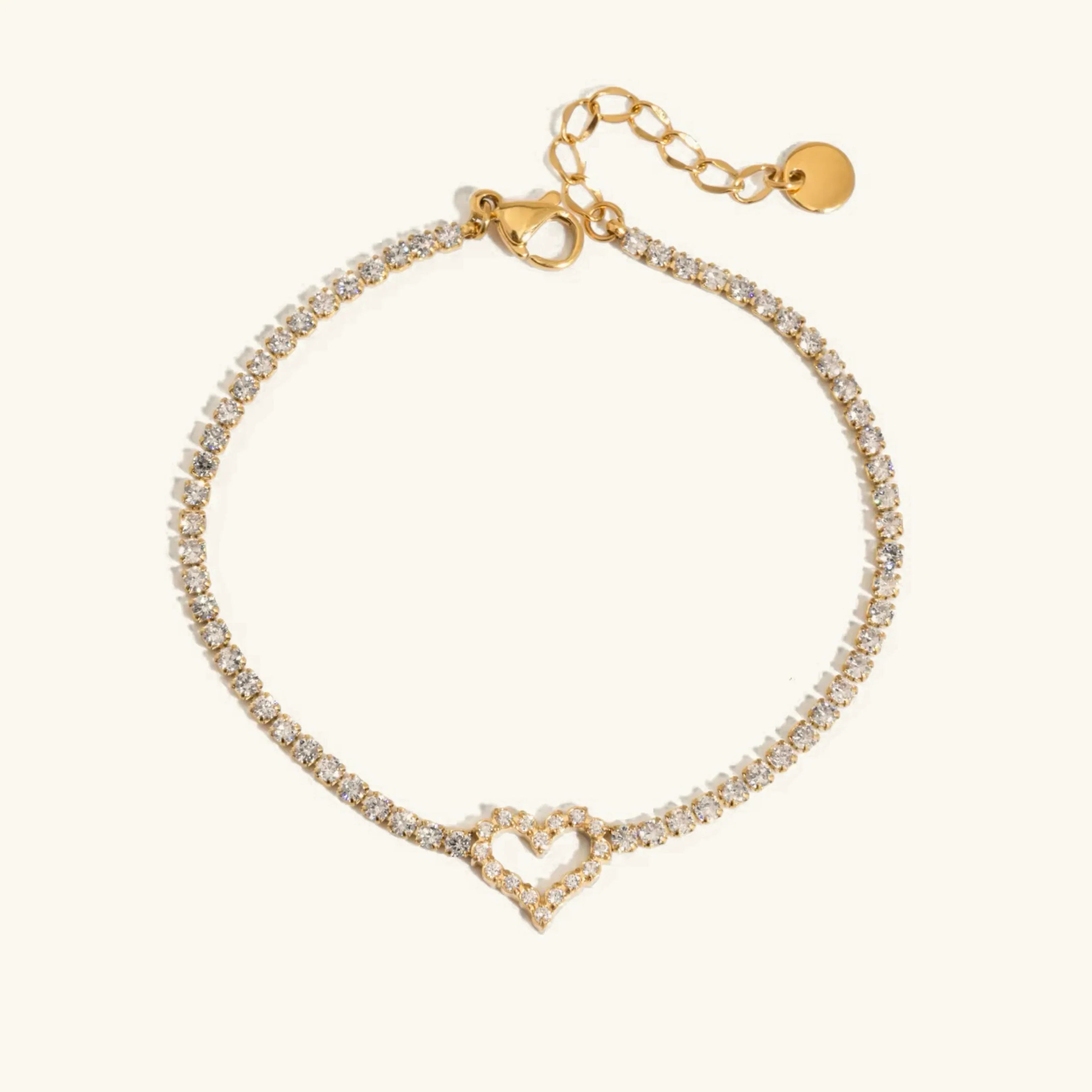Nora Diamond Heart Bracelet