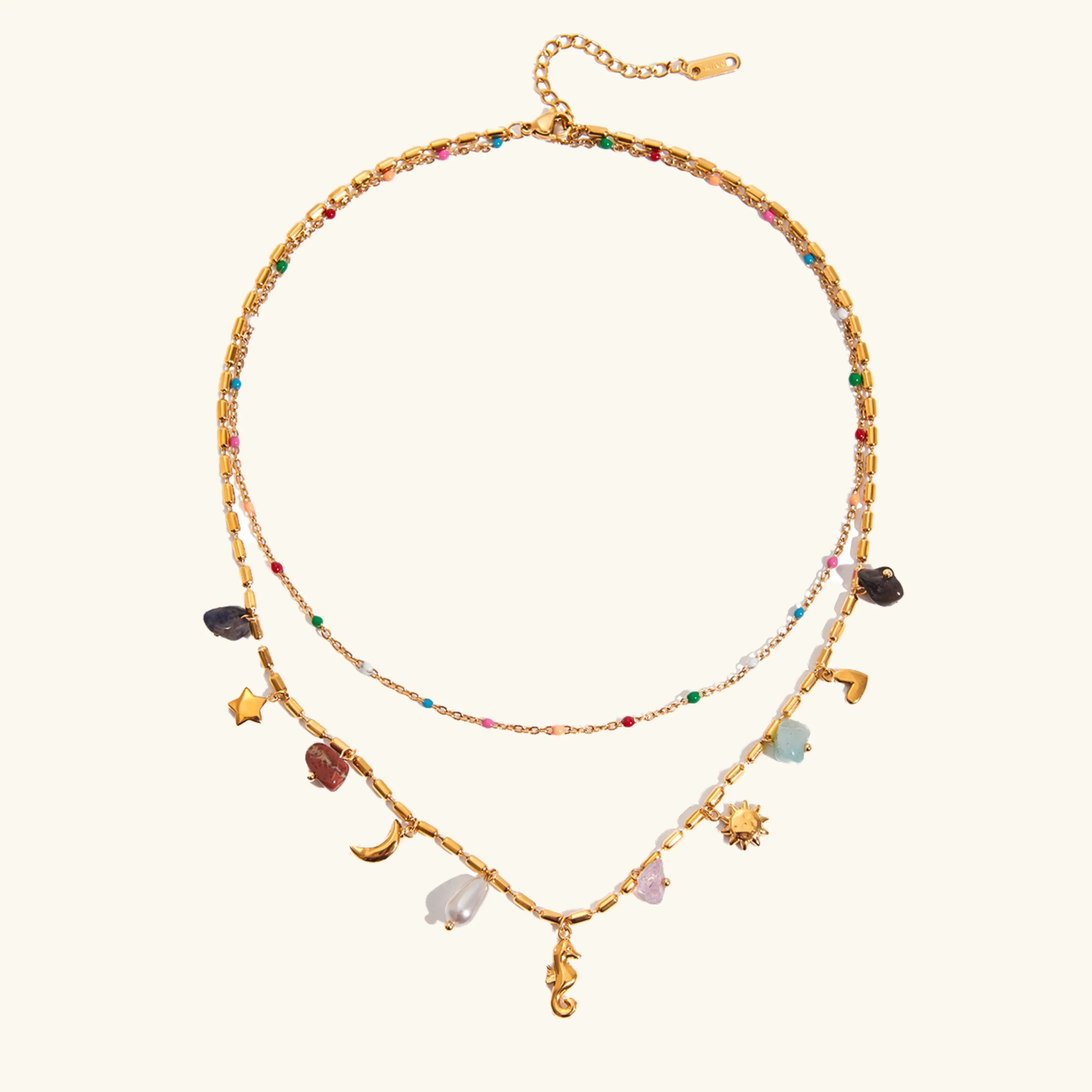 Saule Coastal Charm Layered Necklace