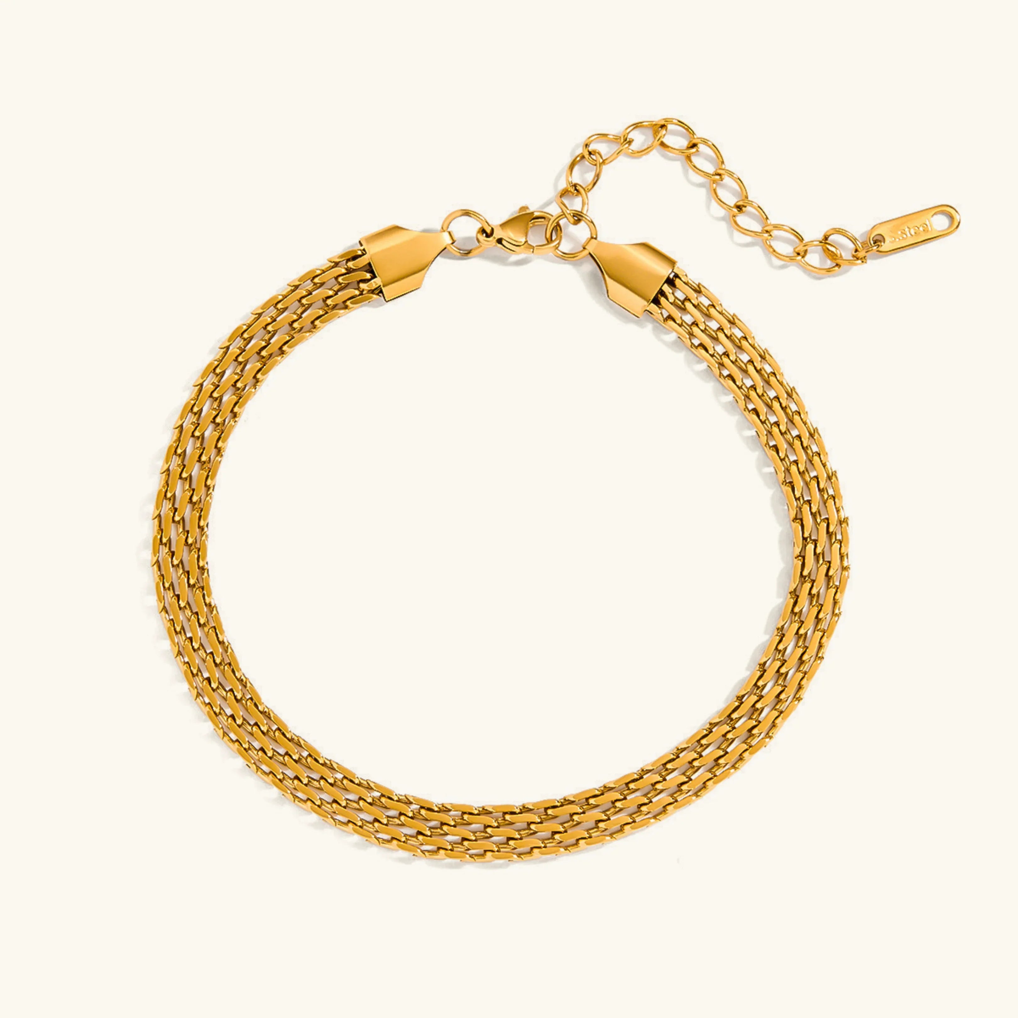 Beachlight Mesh Chain Gold Anklet