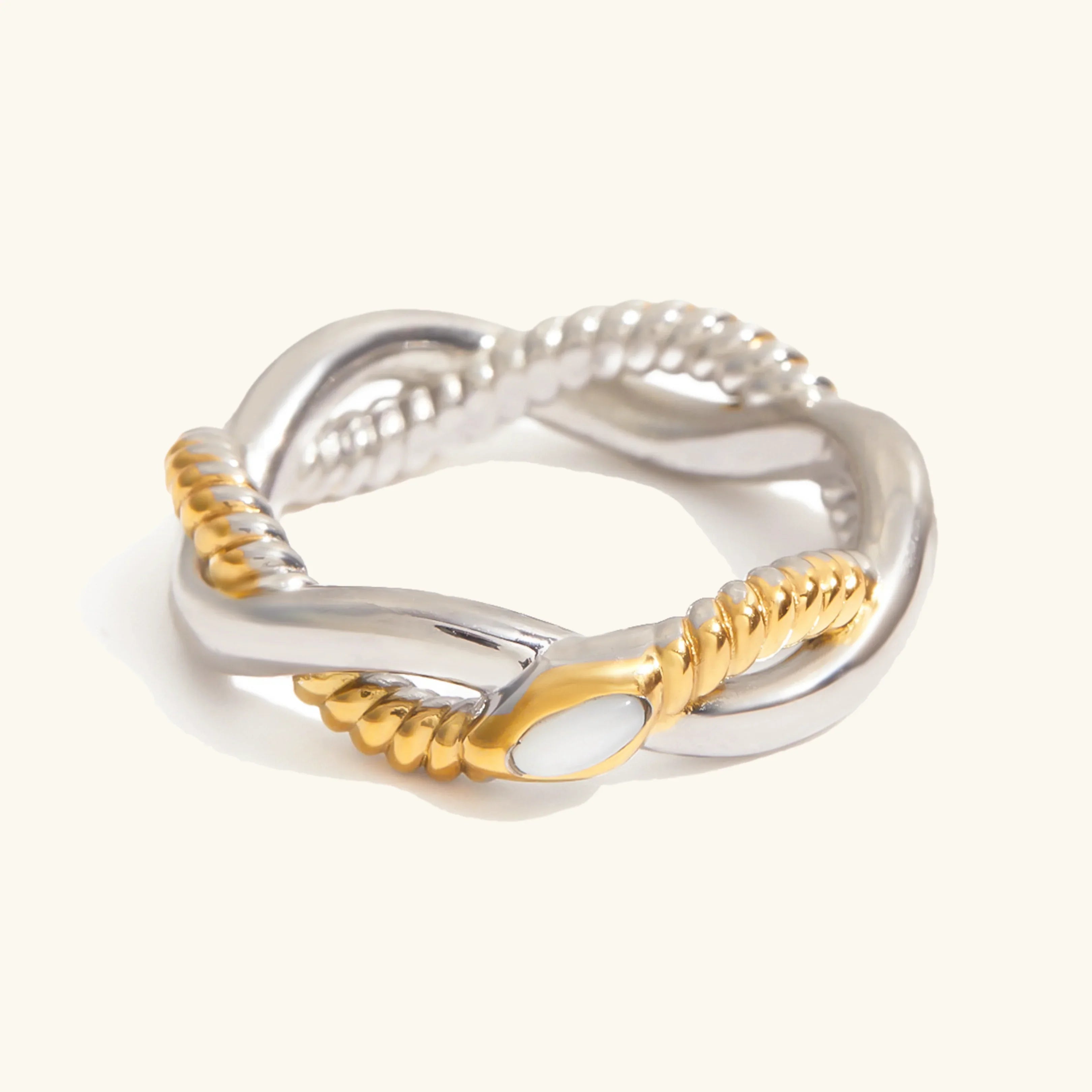 Sofia Two-Tone Twist Ring