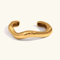 Naomi Asymmetrical Gold Bangle