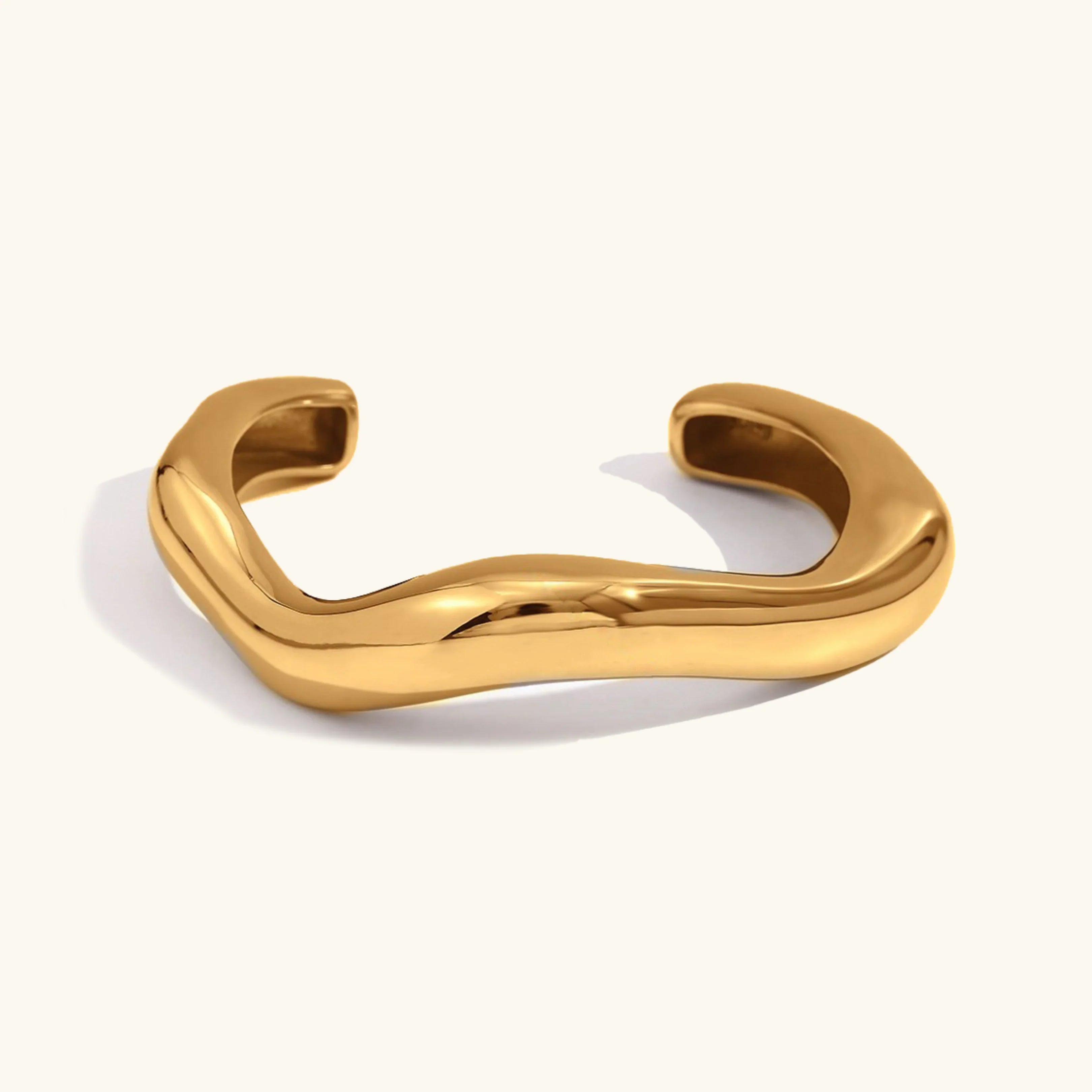 Naomi Asymmetrical Gold Bangle