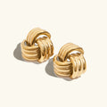 Seductive Chunky Gold Knot Earrings