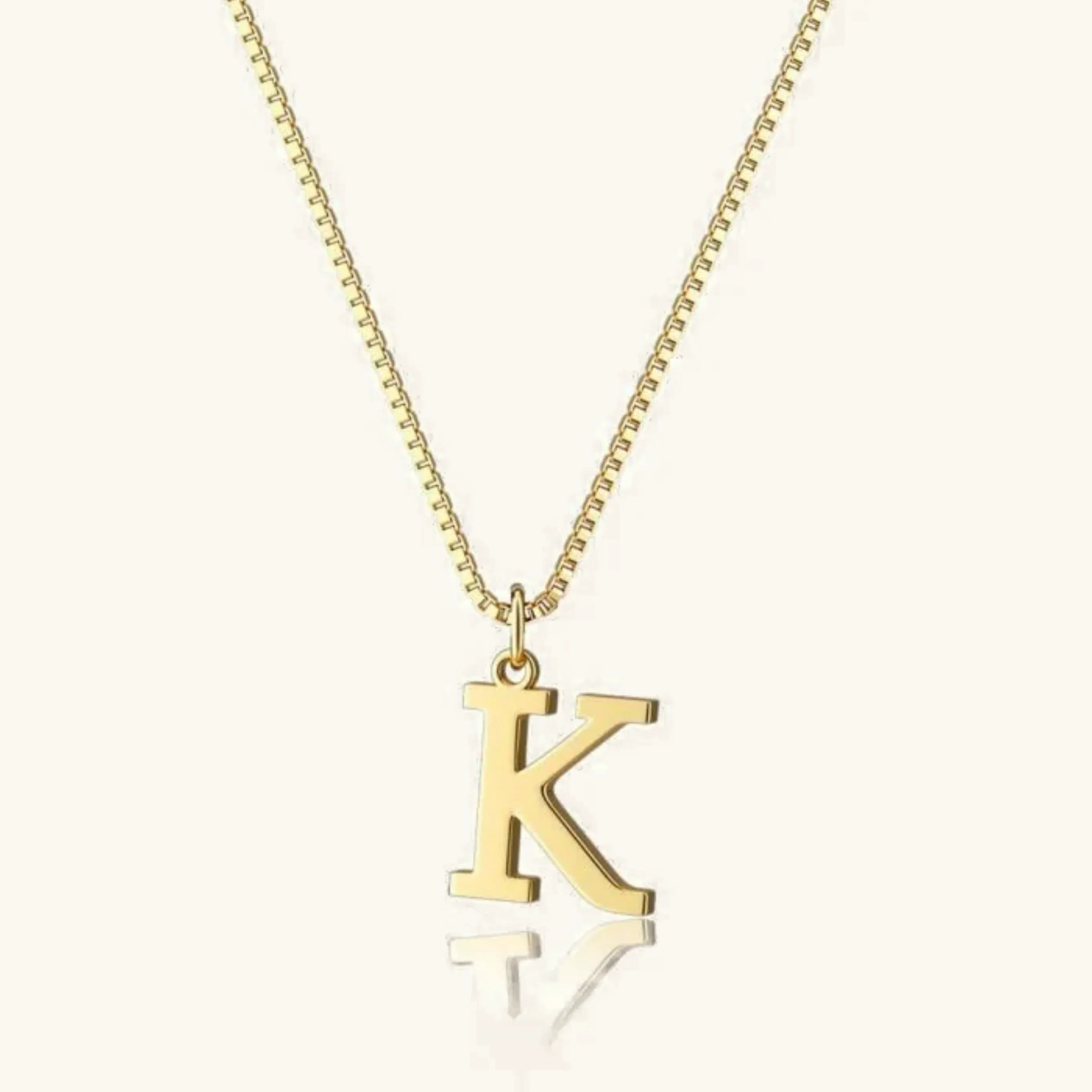 Ix Chel Letter Initial Gold Necklace