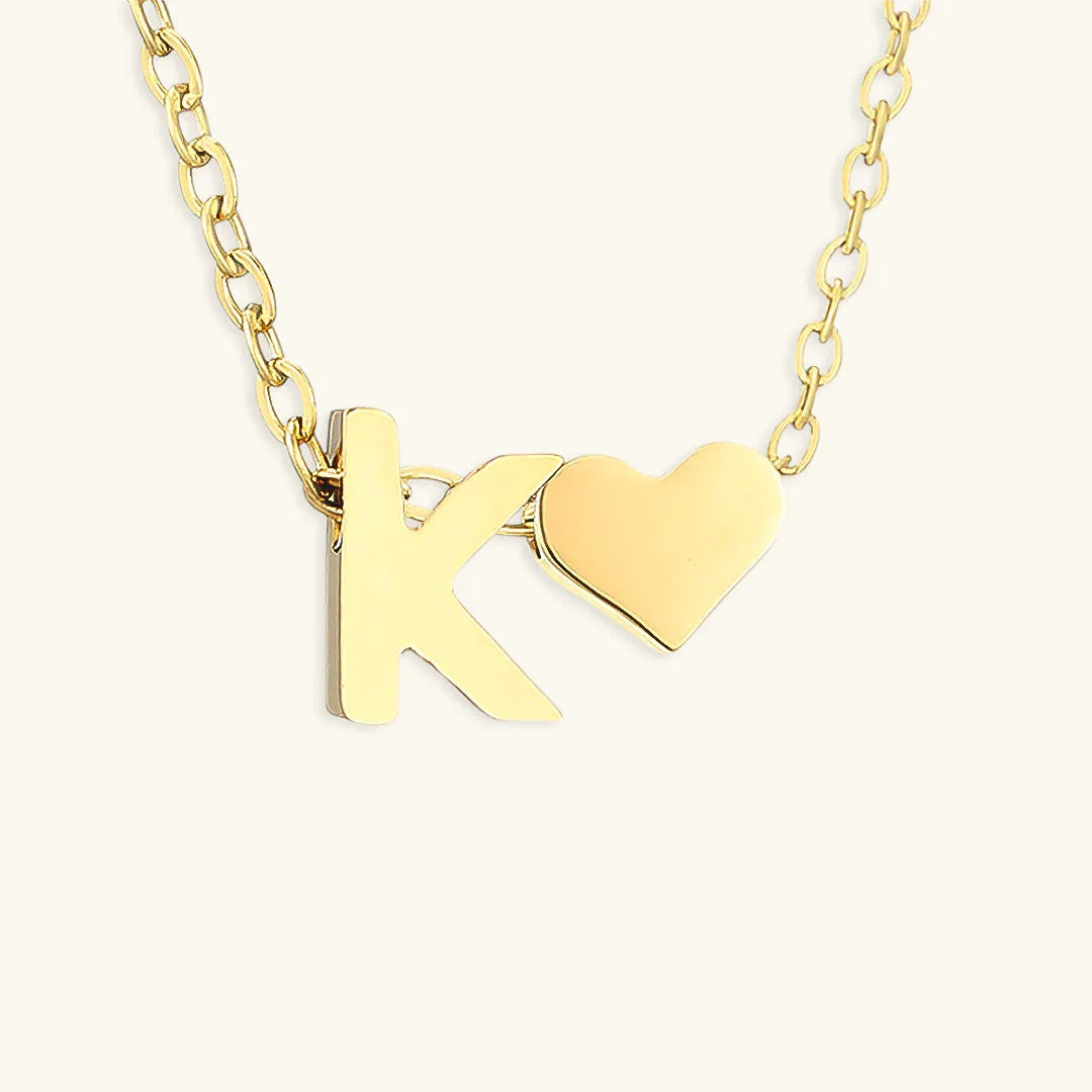 Hathor Initial Letter Gold Necklace
