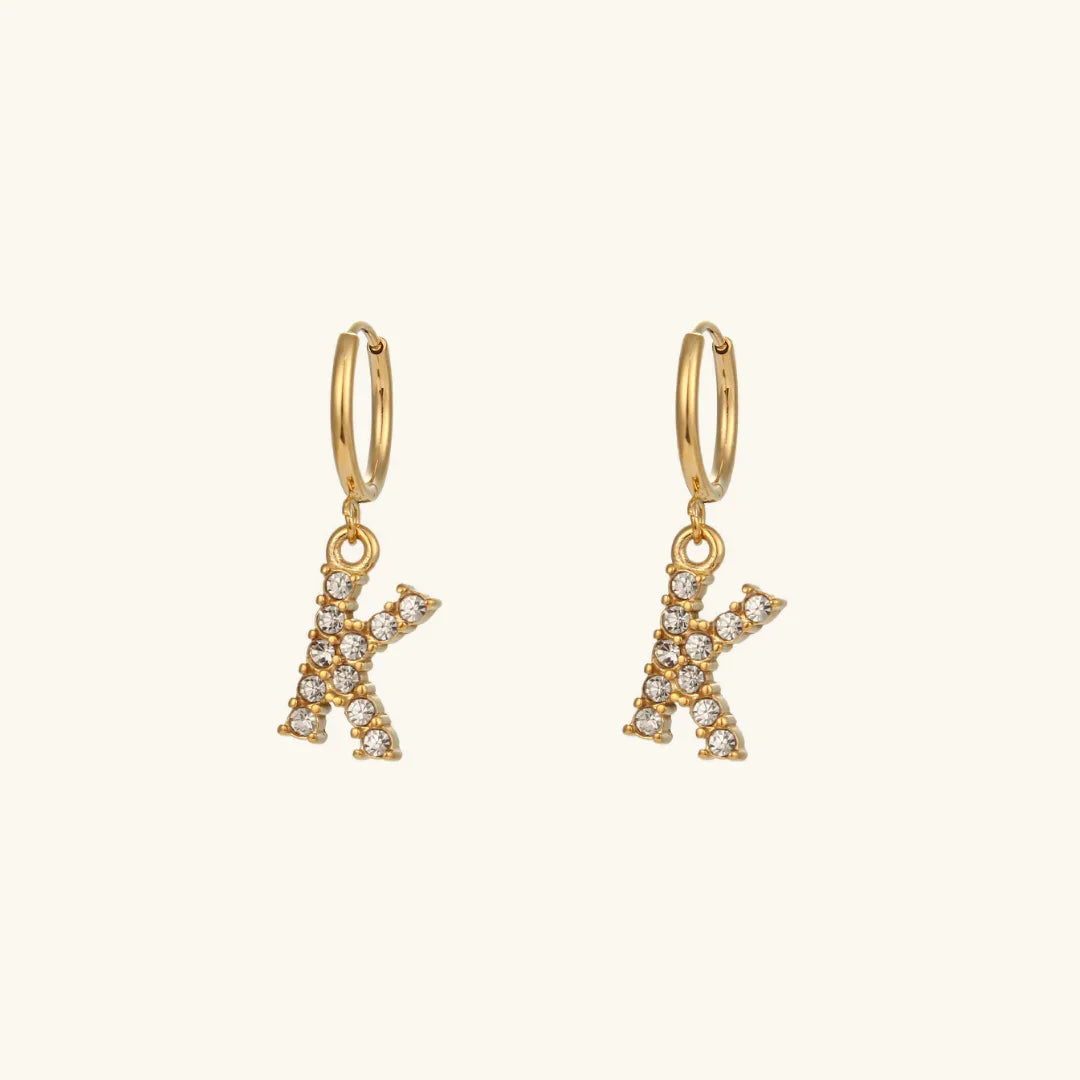 Grace Initial Letter Earrings