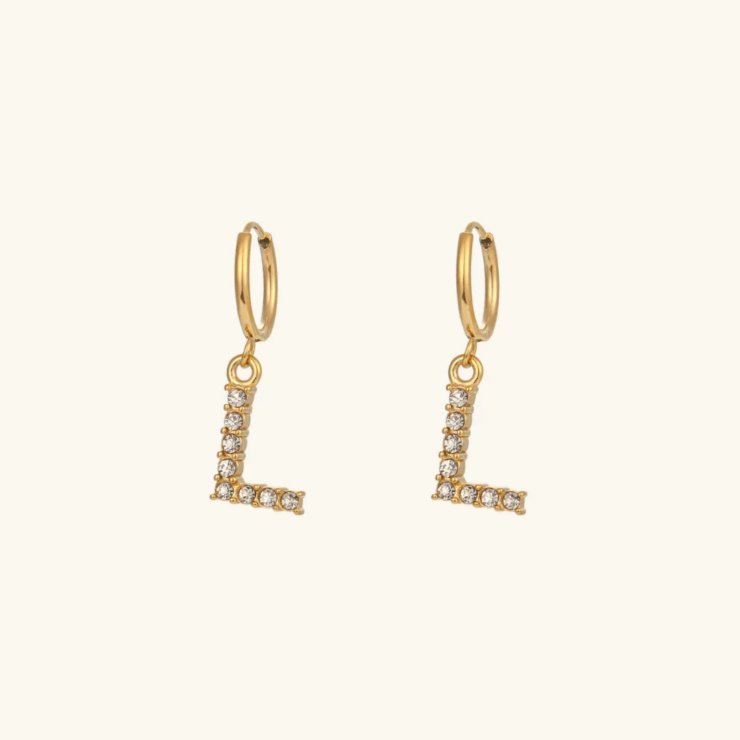 Grace Initial Letter Earrings