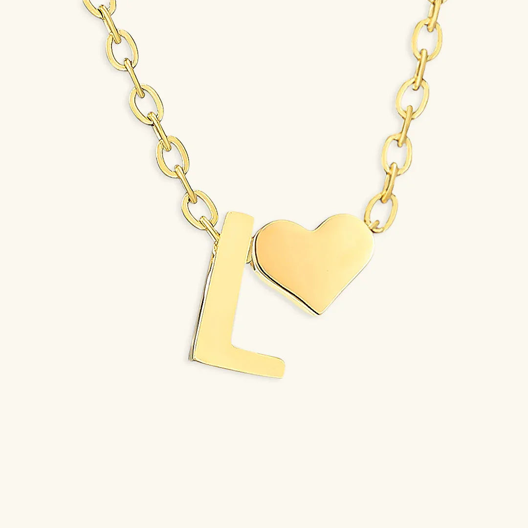 Hathor Initial Letter Gold Necklace