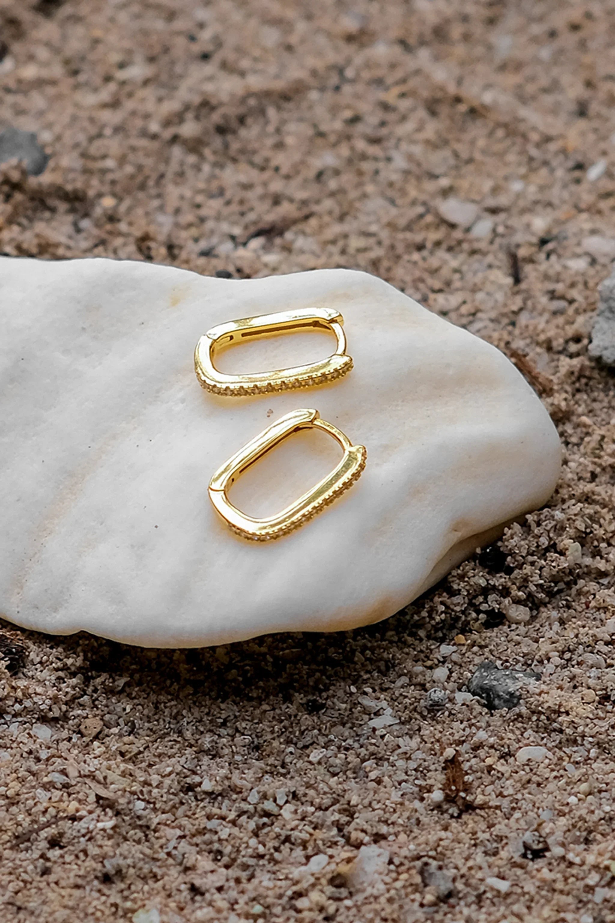 Courage Oval Hoop Earrings