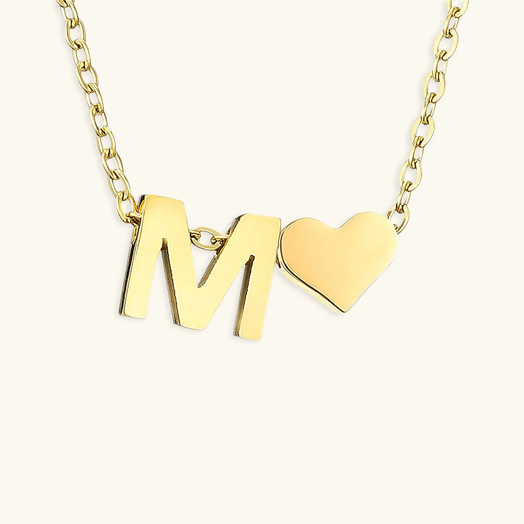 Hathor Initial Letter Gold Necklace