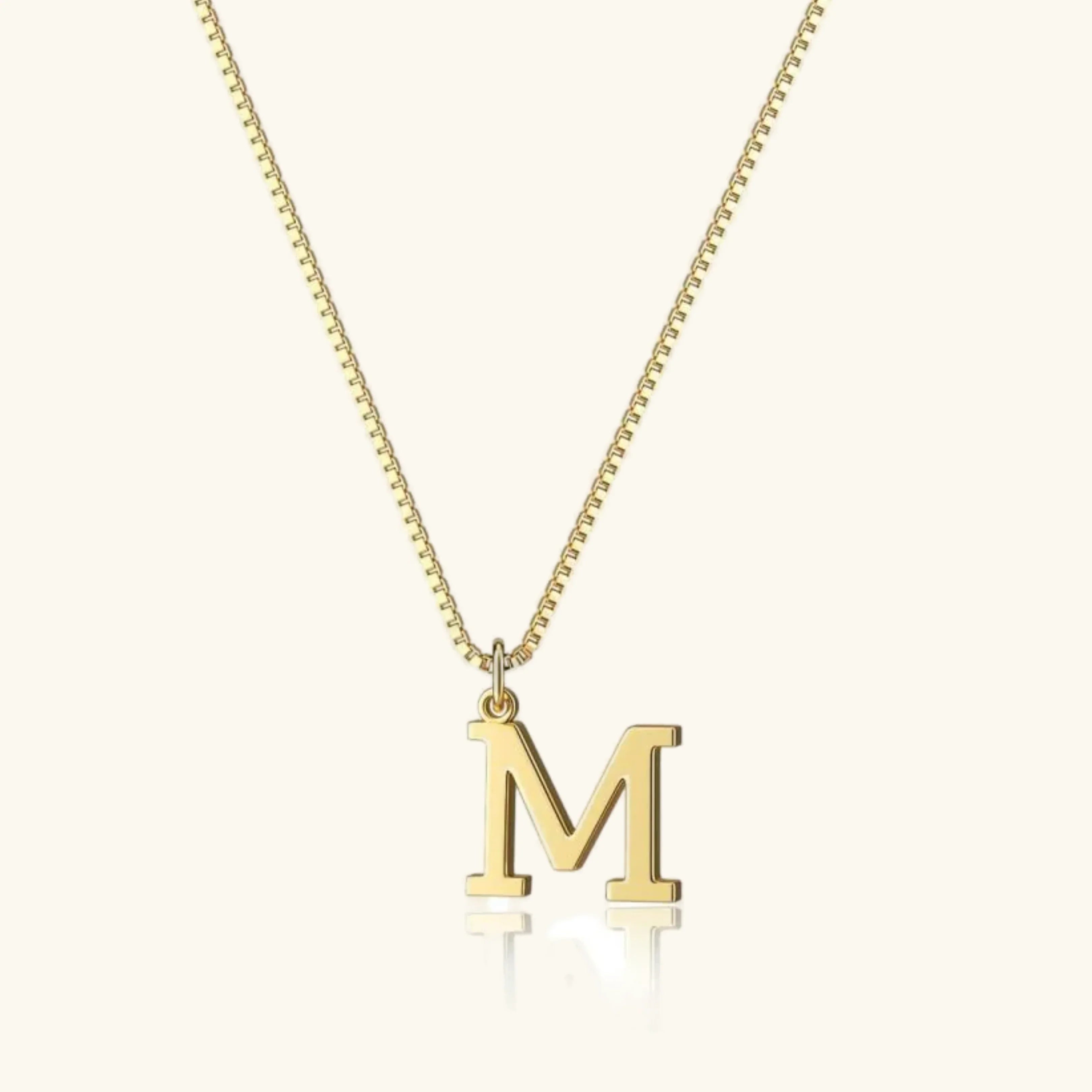 Ix Chel Letter Initial Gold Necklace