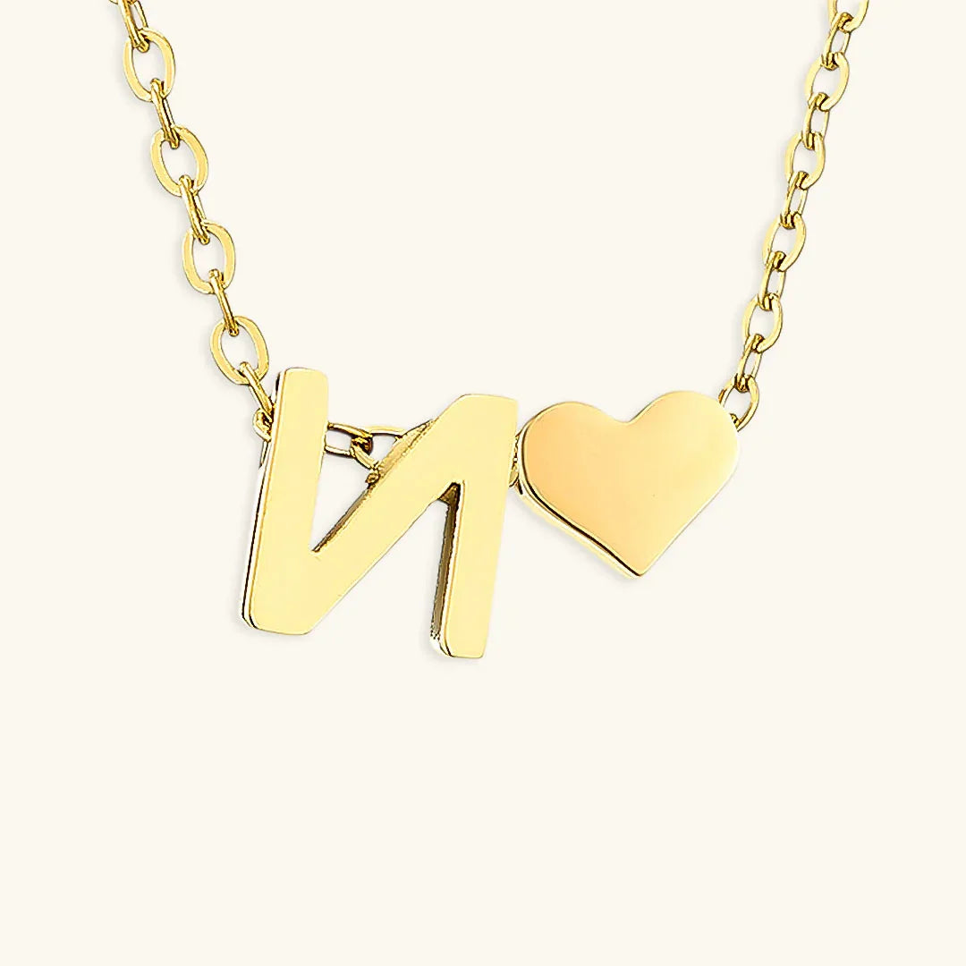 Hathor Initial Letter Gold Necklace