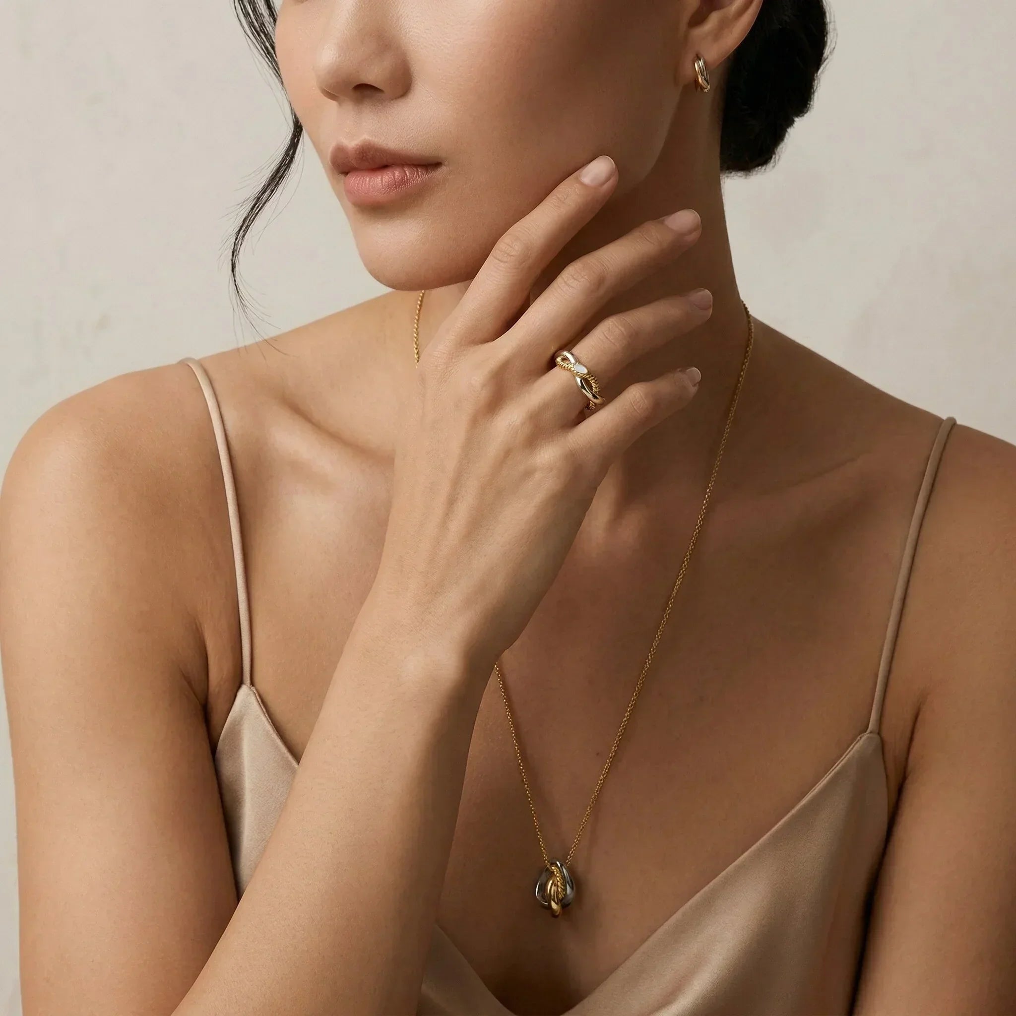 Sofia Two-Tone Twist Ring