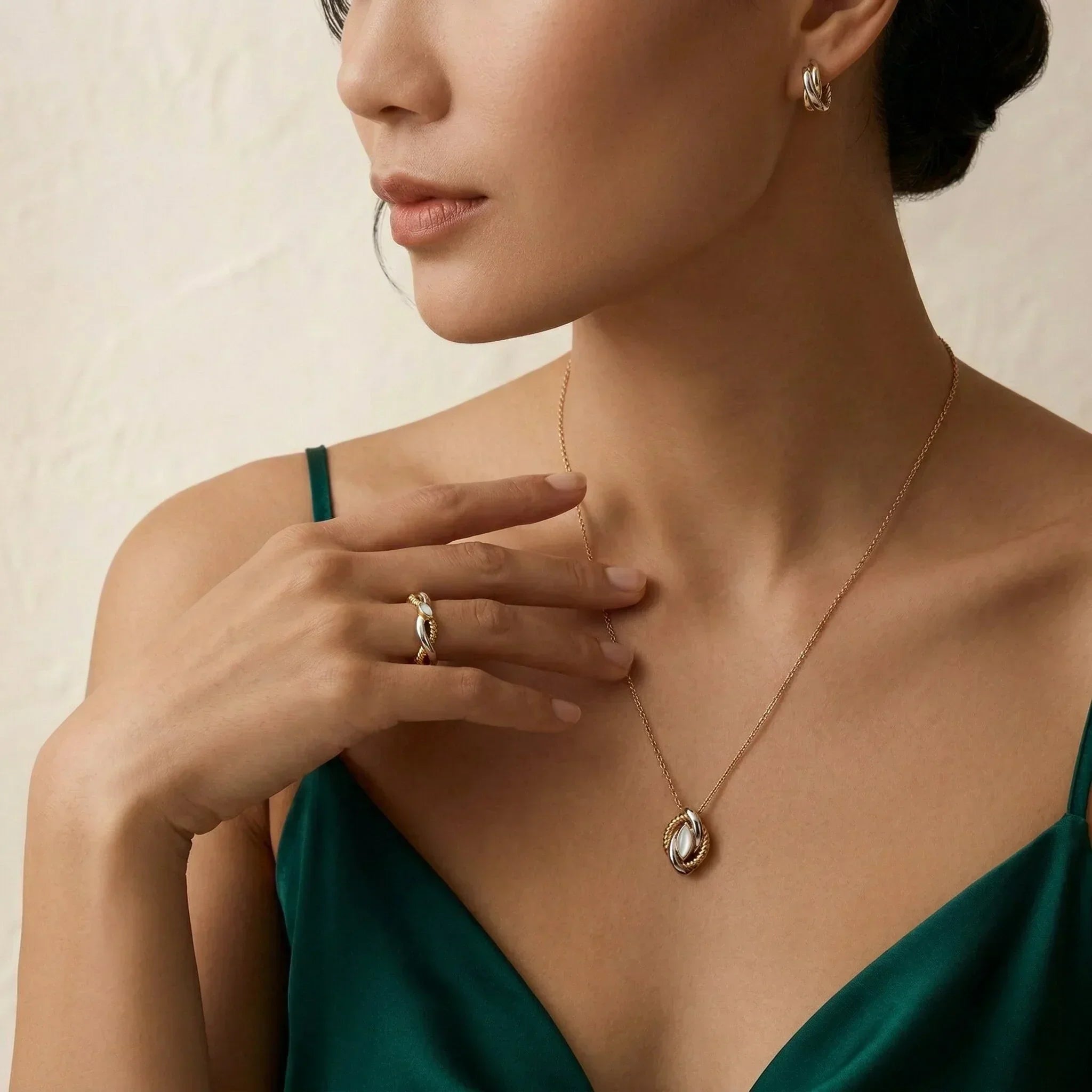 Sofia Two-Tone Twist Ring