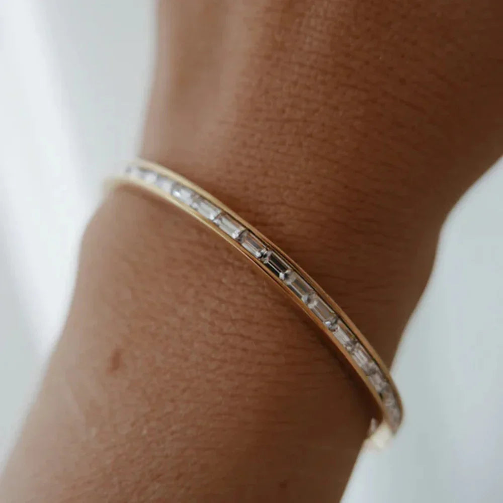 Clara Gold Diamond Bangle