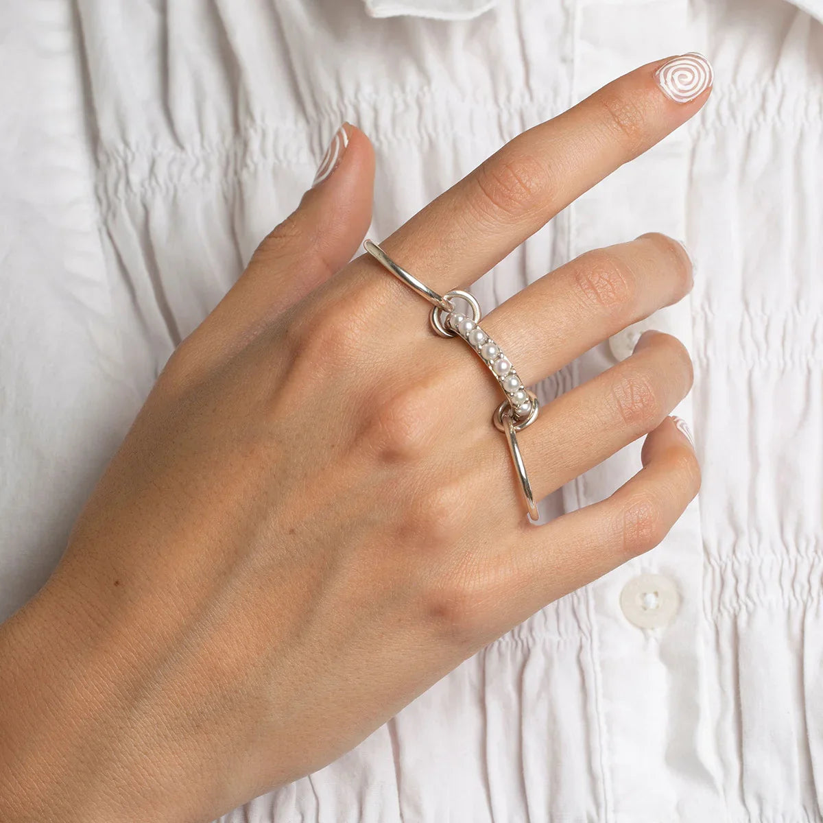 Toronto Stacked Freshwater Pearl Ring