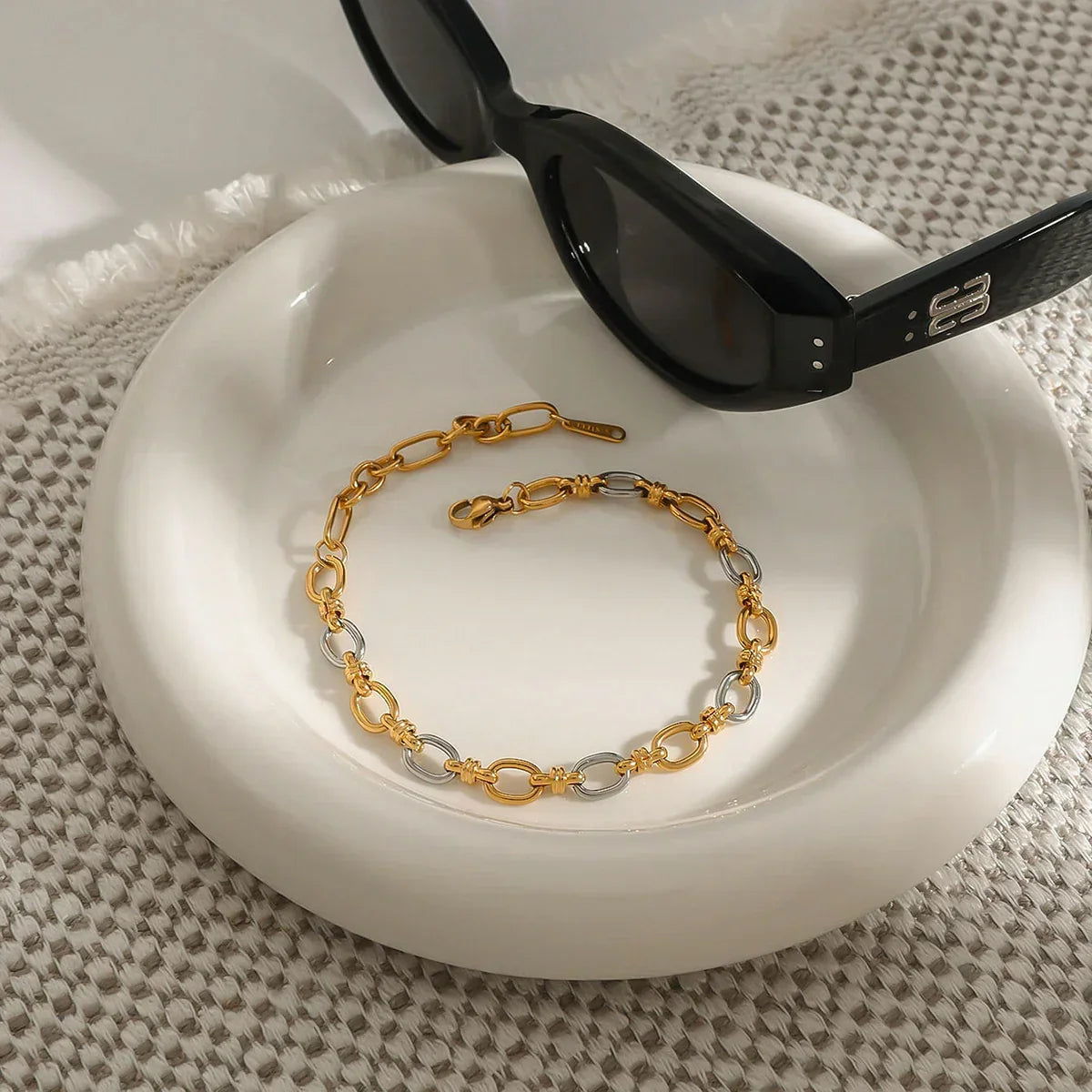 Michelle Two Tone Gold Bracelet