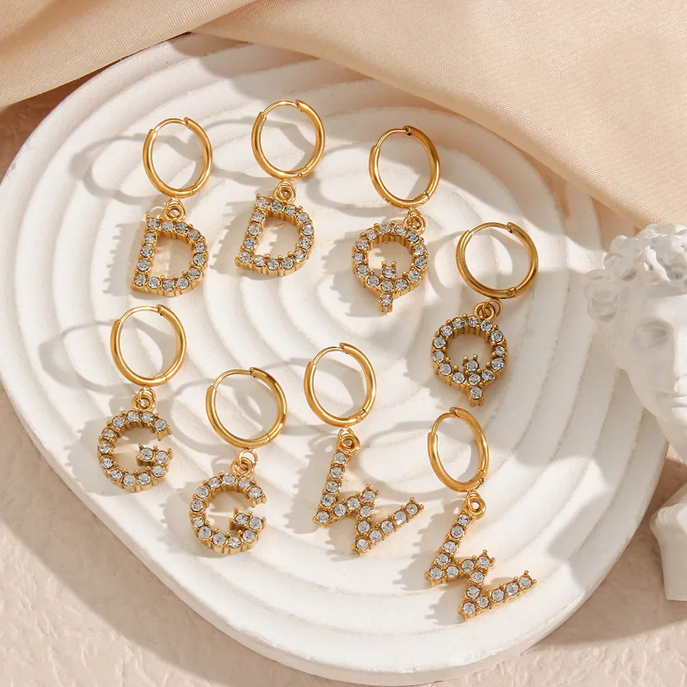 Grace Initial Letter Earrings