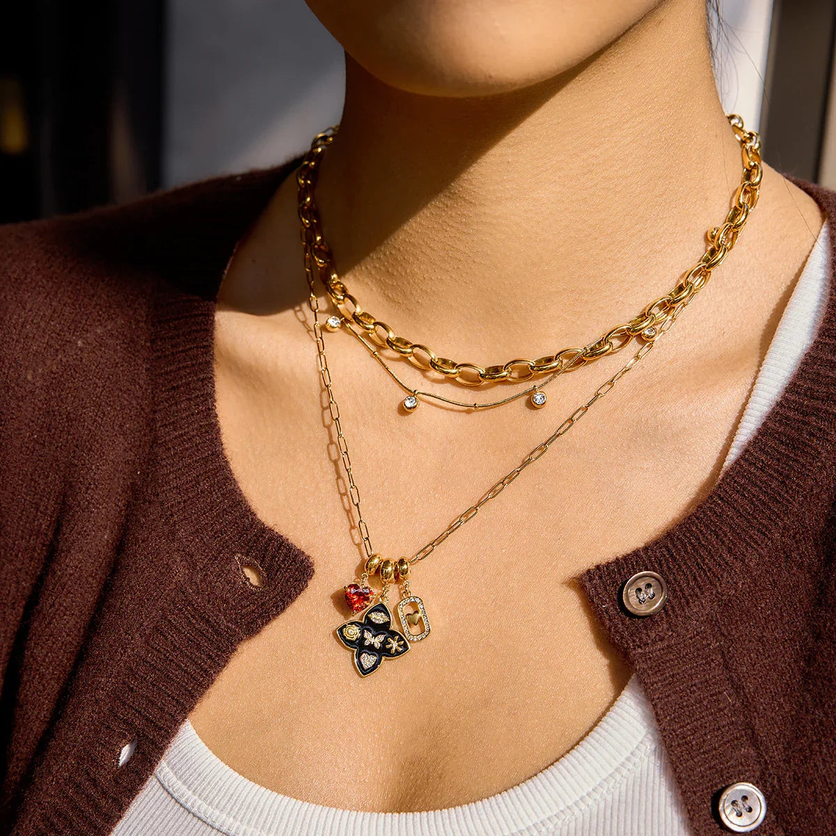 Selene Vintage Charm Necklace