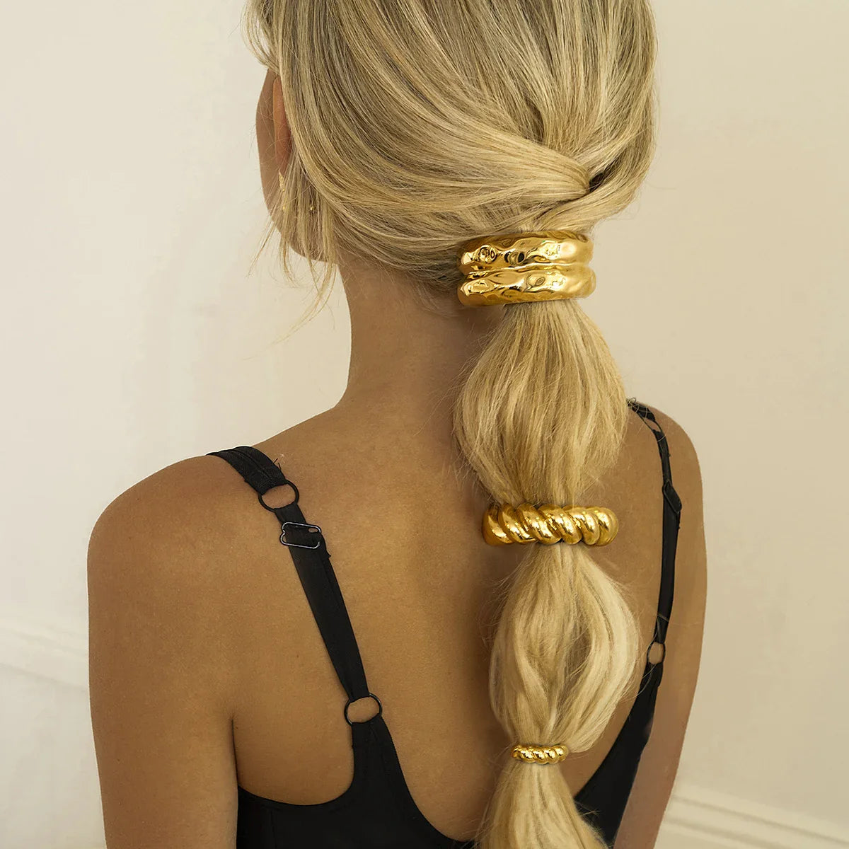 Lotus Hammered Arch Pony Cuff