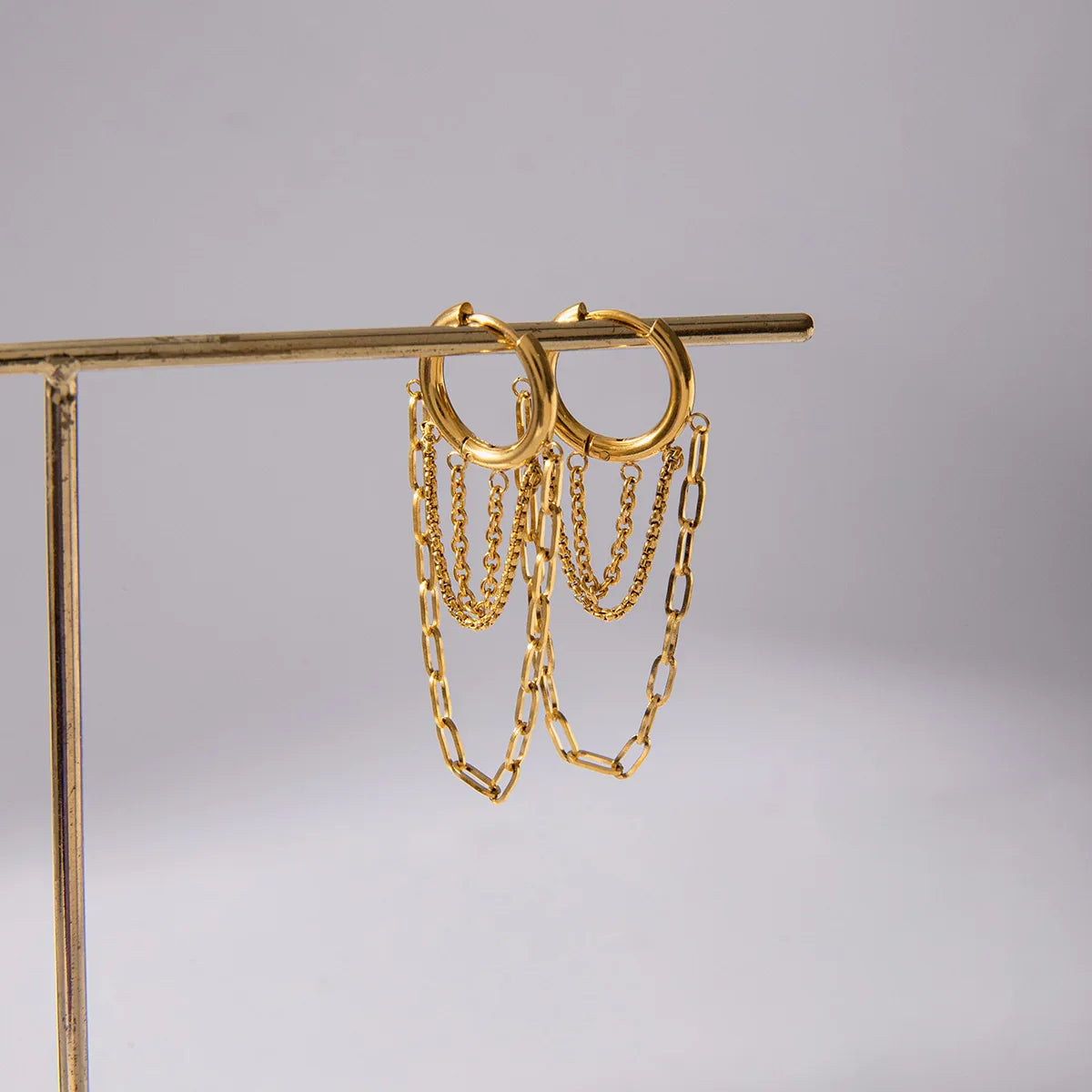 Tranquility Link Chain Hoops