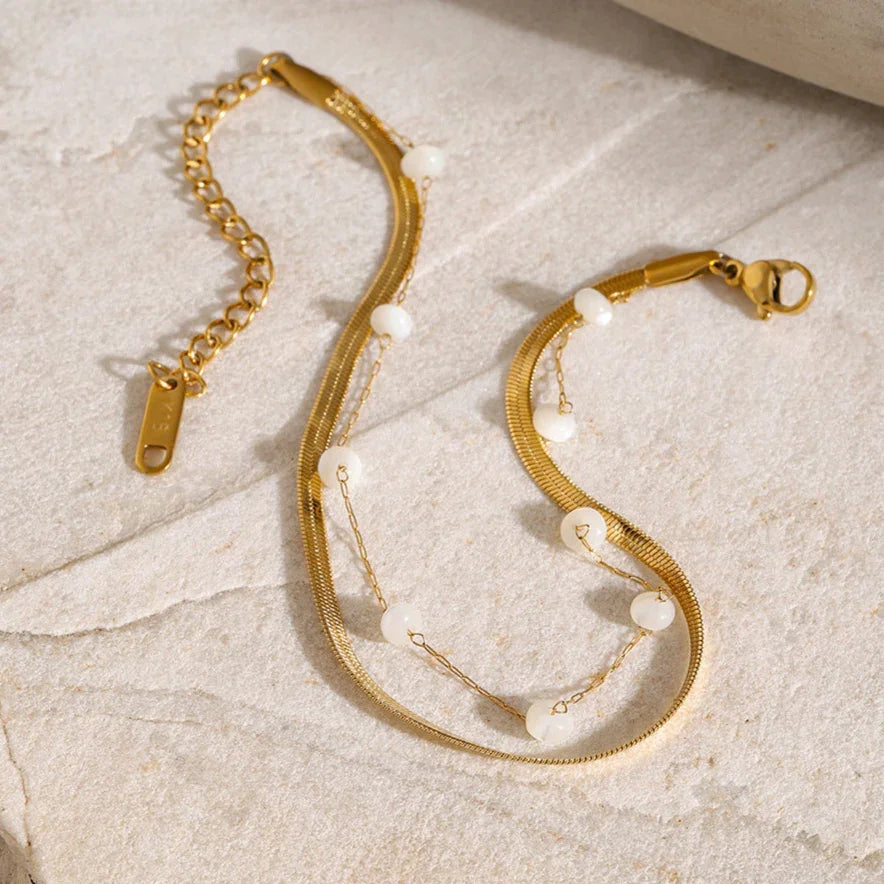 Warm Sand Pearl Anklet
