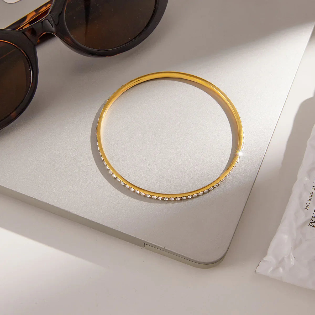 Zoey Diamond Gold Bangle