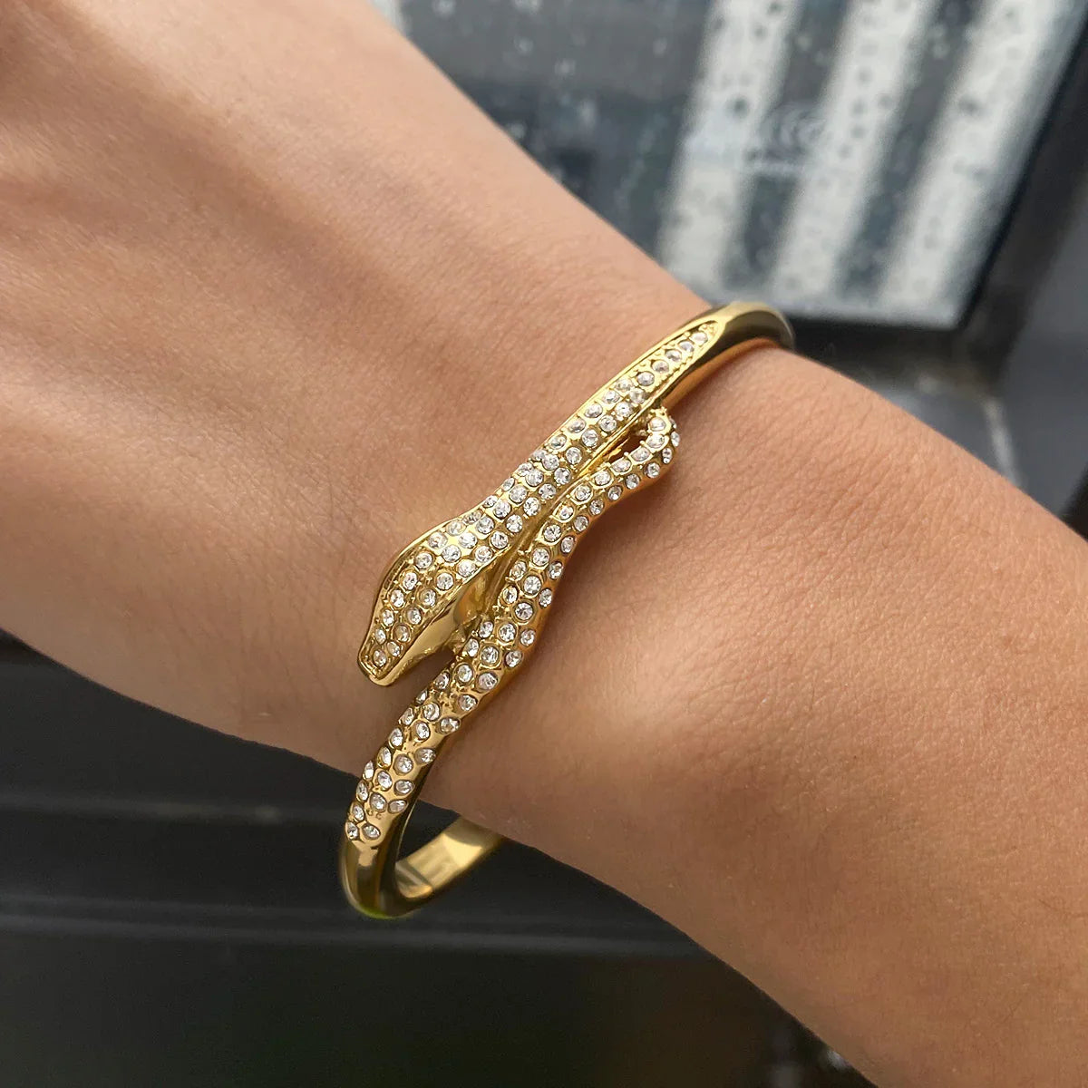 Evelyn Serpentine Diamond Bangle