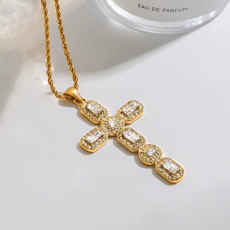 Nammu Diamond Cross Necklace