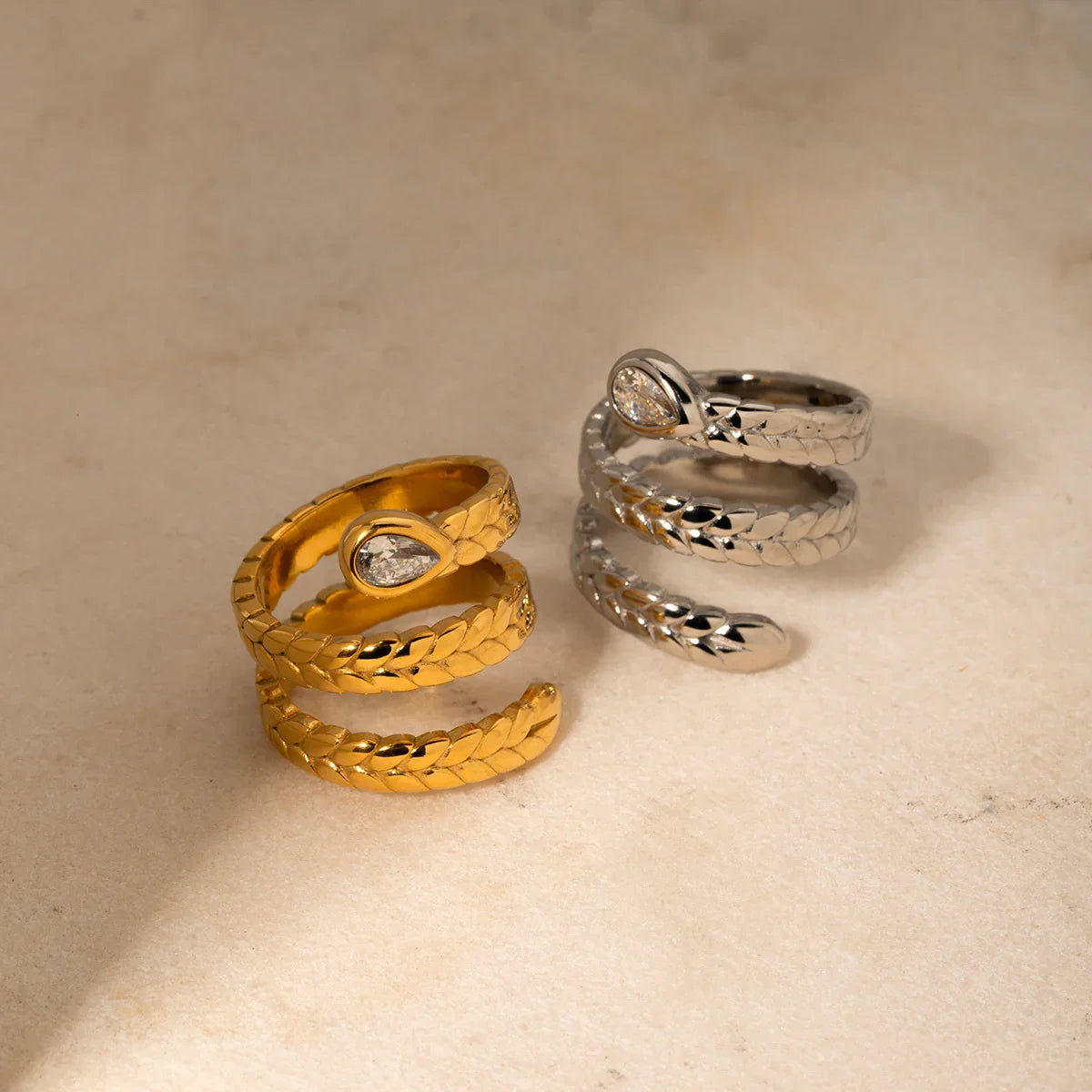 Davos Gold Serpent Ring