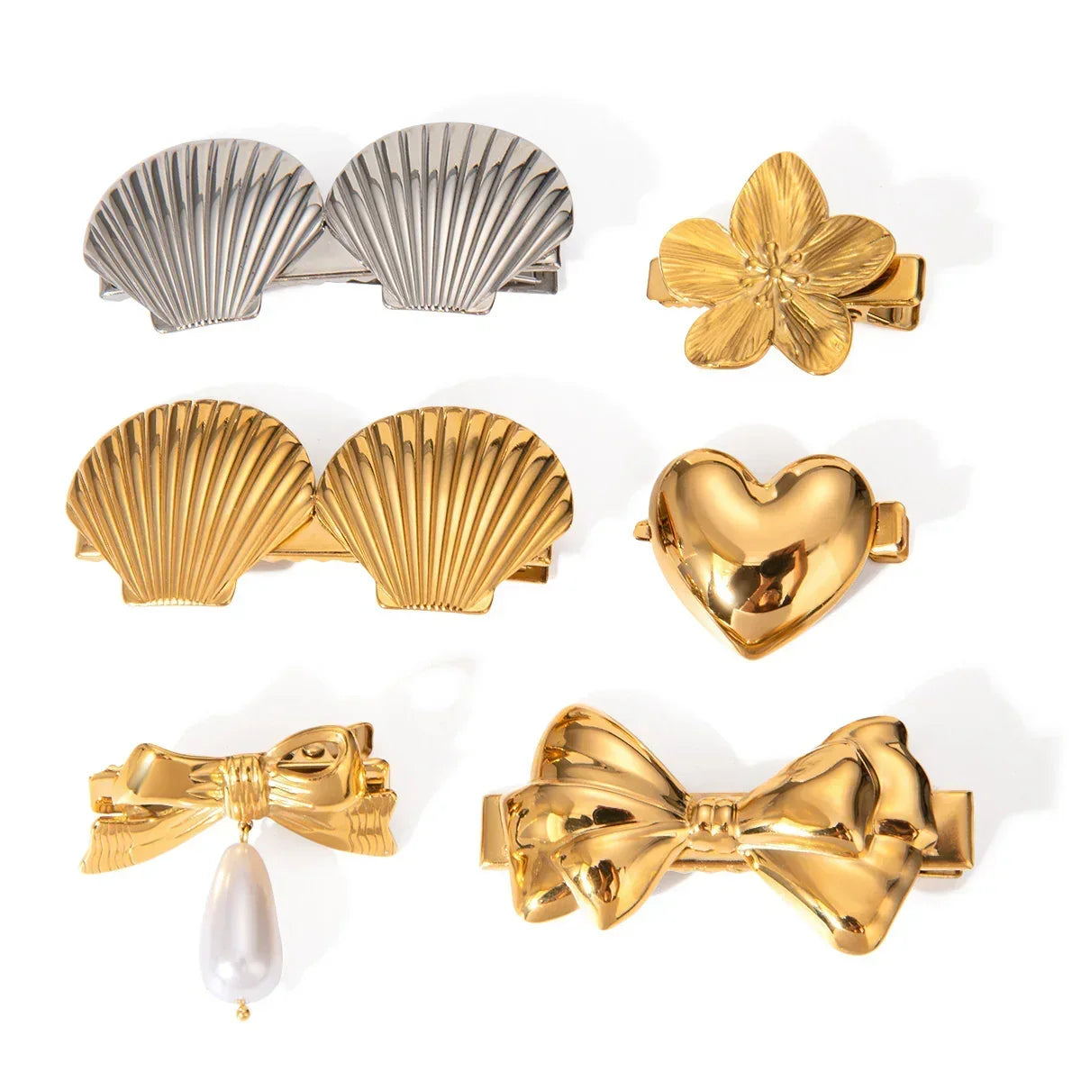 Anemone Gold Hair Clip