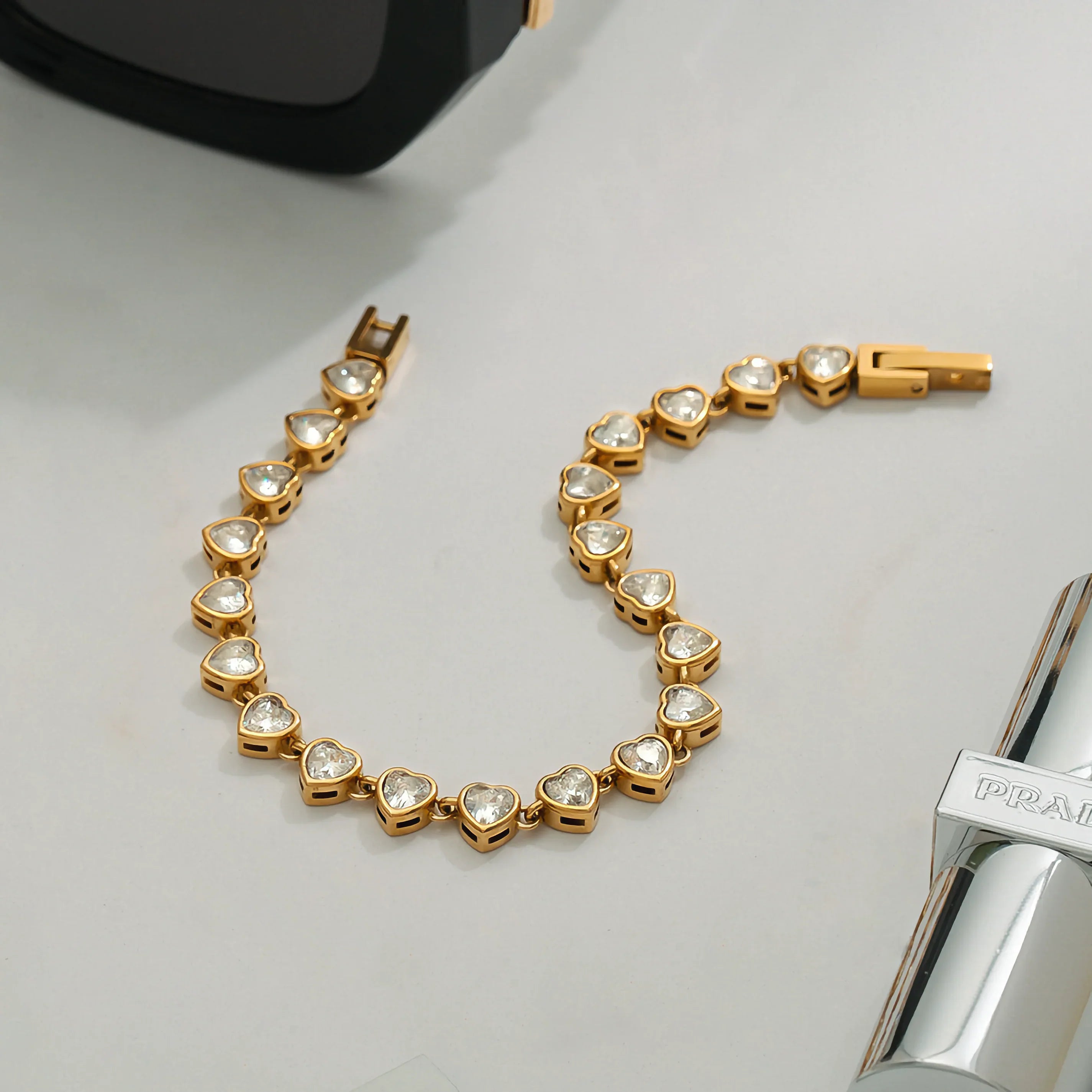 Josephine Heart Shaped Tennis Bracelet