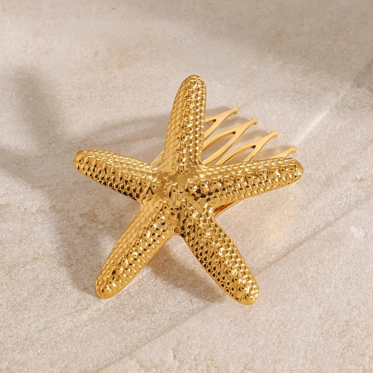 Tulip Starfish Gold Hair Comb