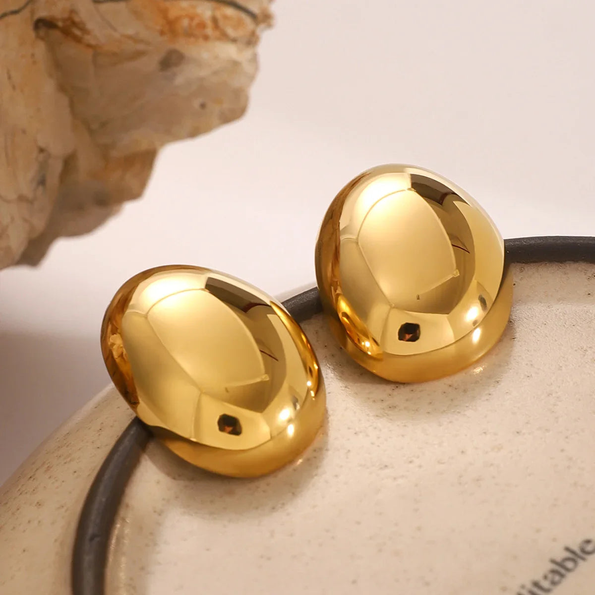 Dream Gold Bean Earrings