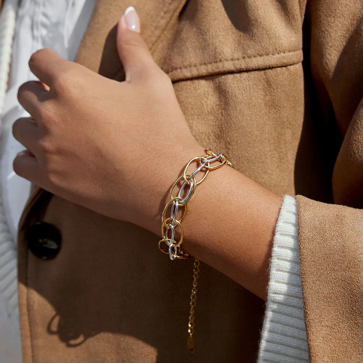 Gia Two Tone Multi Link Bracelet
