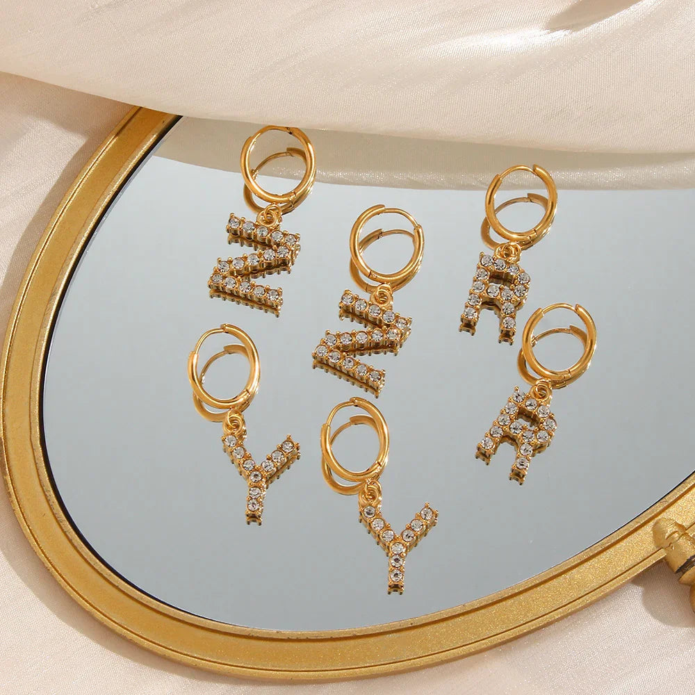 Grace Initial Letter Earrings