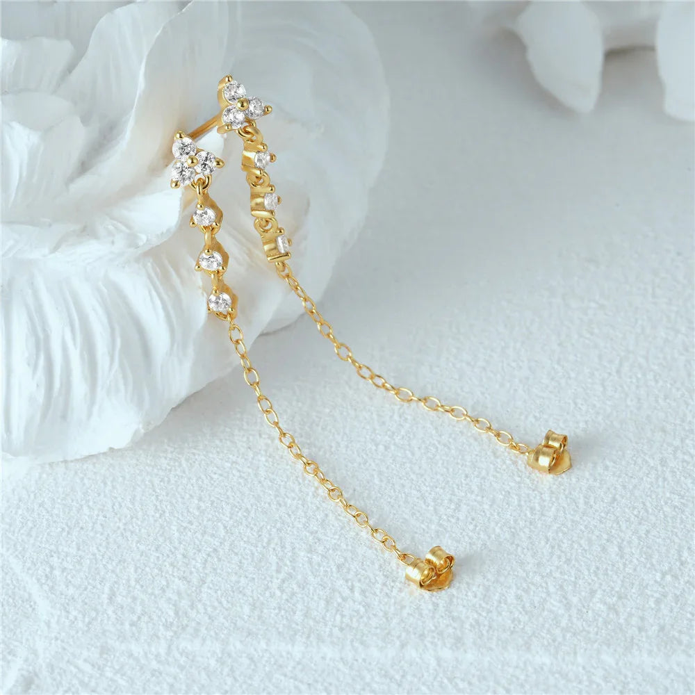 Aura Diamond Chain Stud