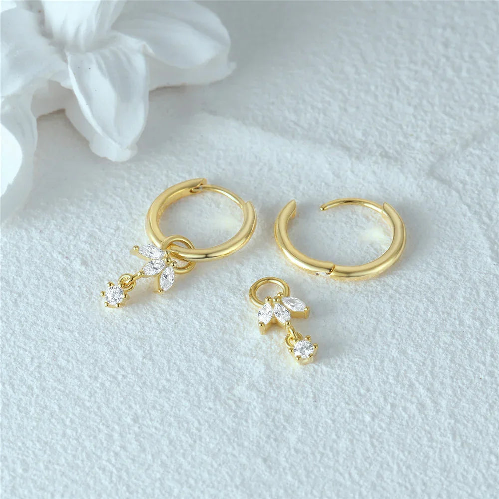Romance Removable Charm Hoops