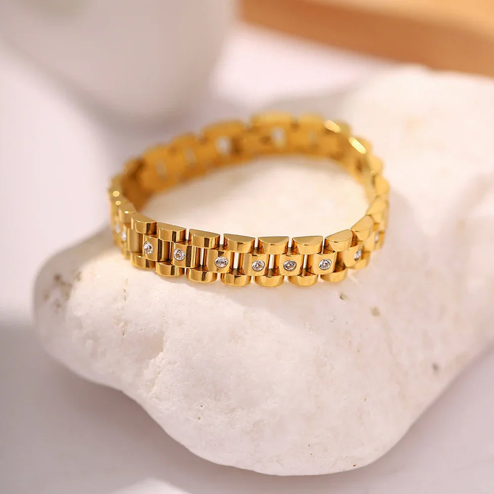 Maggie Gold Watchband Bracelet