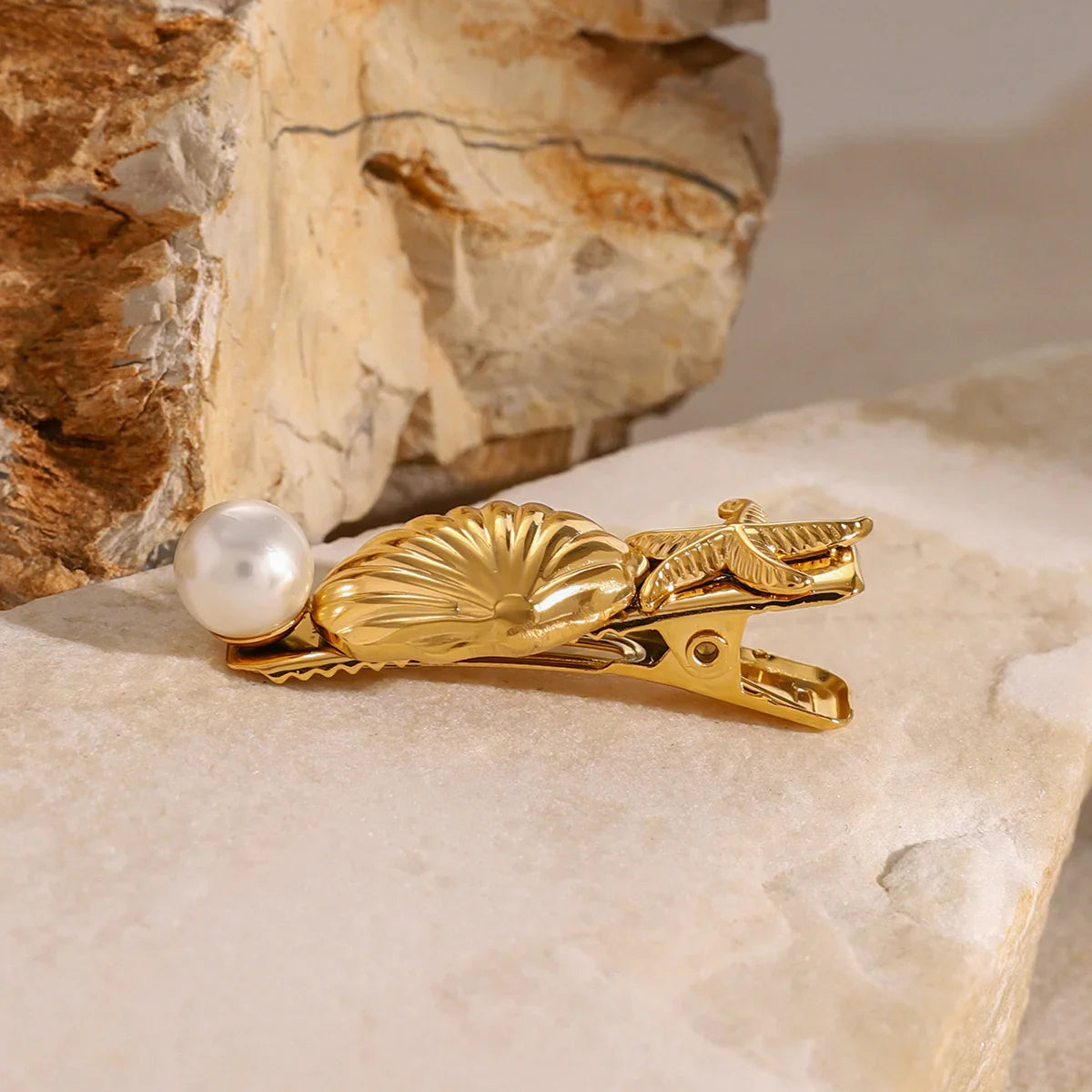 Amaryllis Treasures Gold Hair Clip