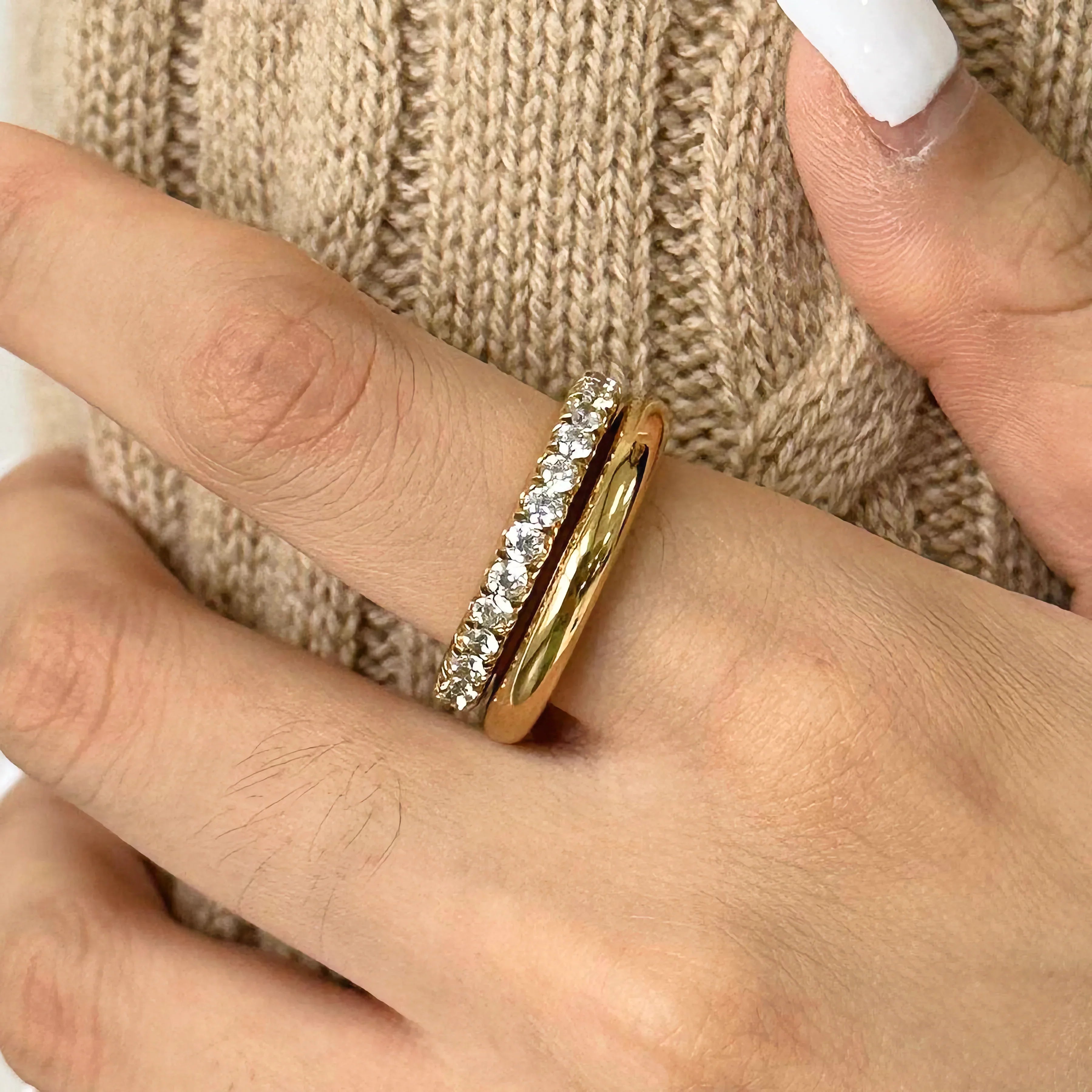 Chicago Stacked Diamond Ring