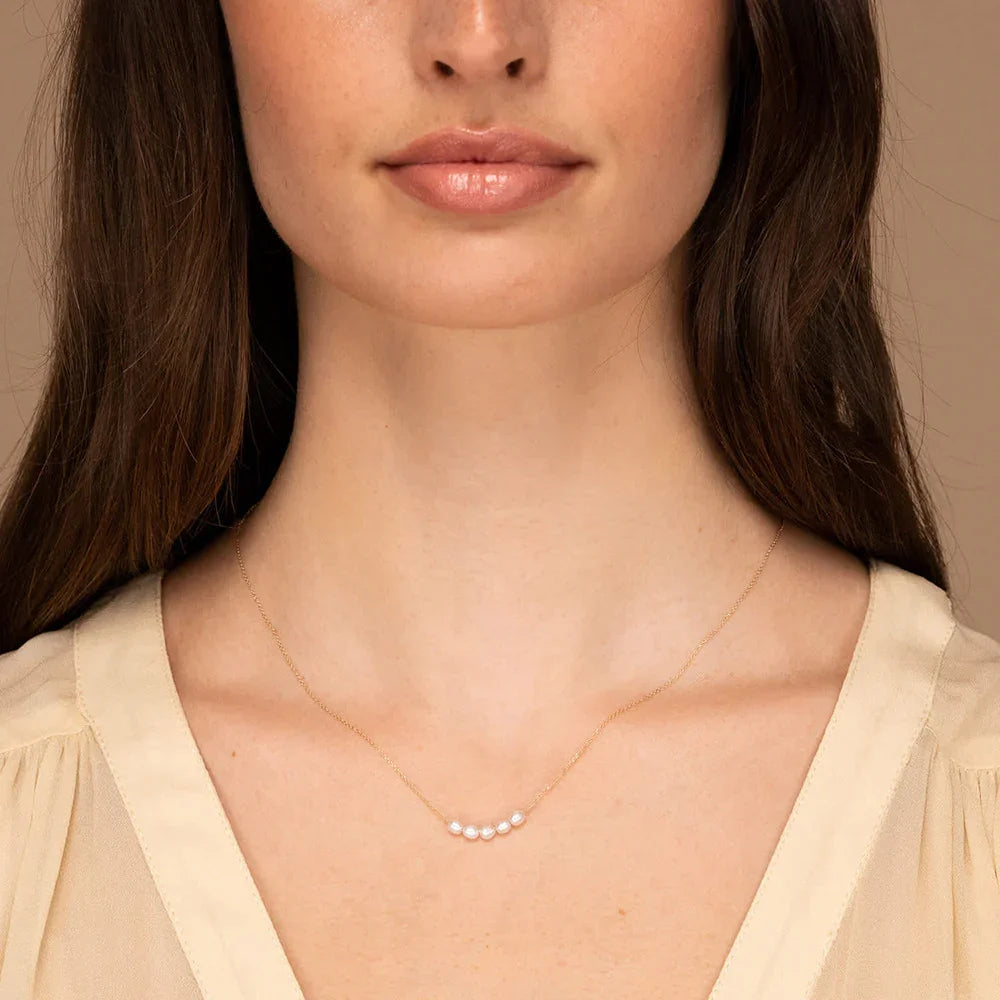 Victoria Gold Pearl Necklace