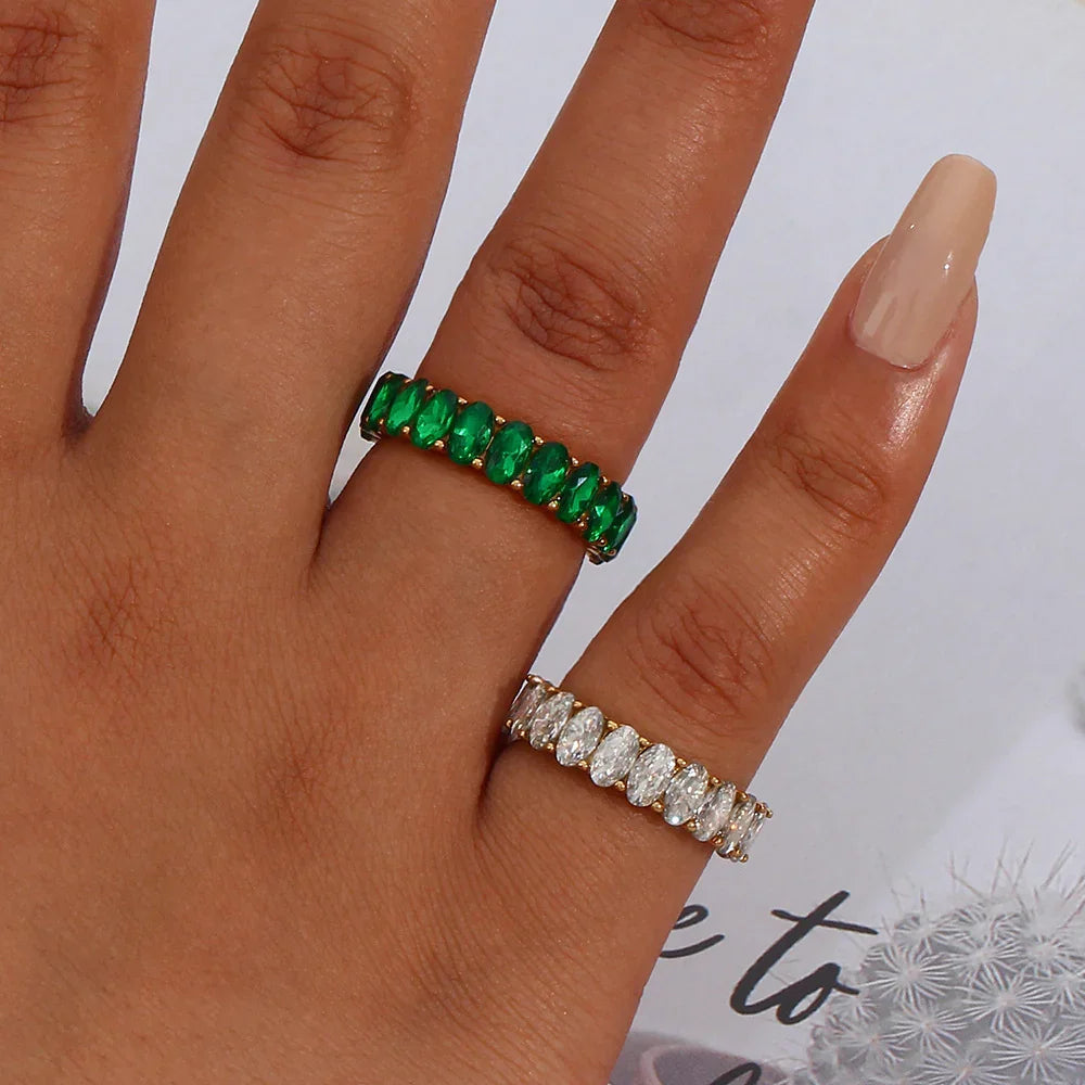 Amsterdam Diamond Simulant Gold Ring
