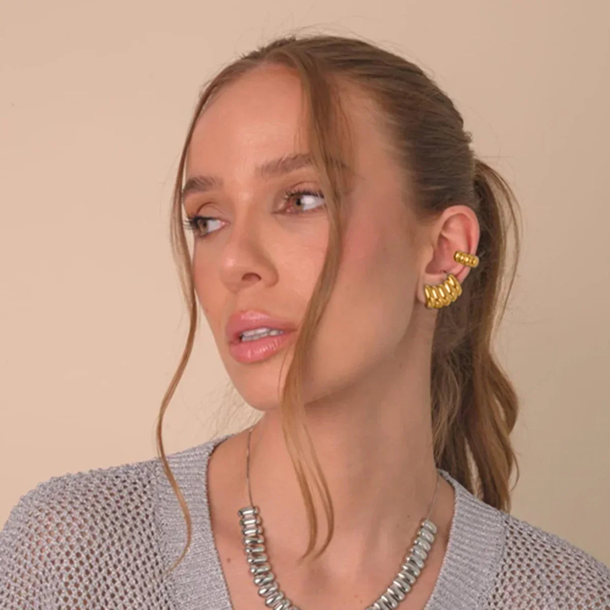 Connection Gold Earrings