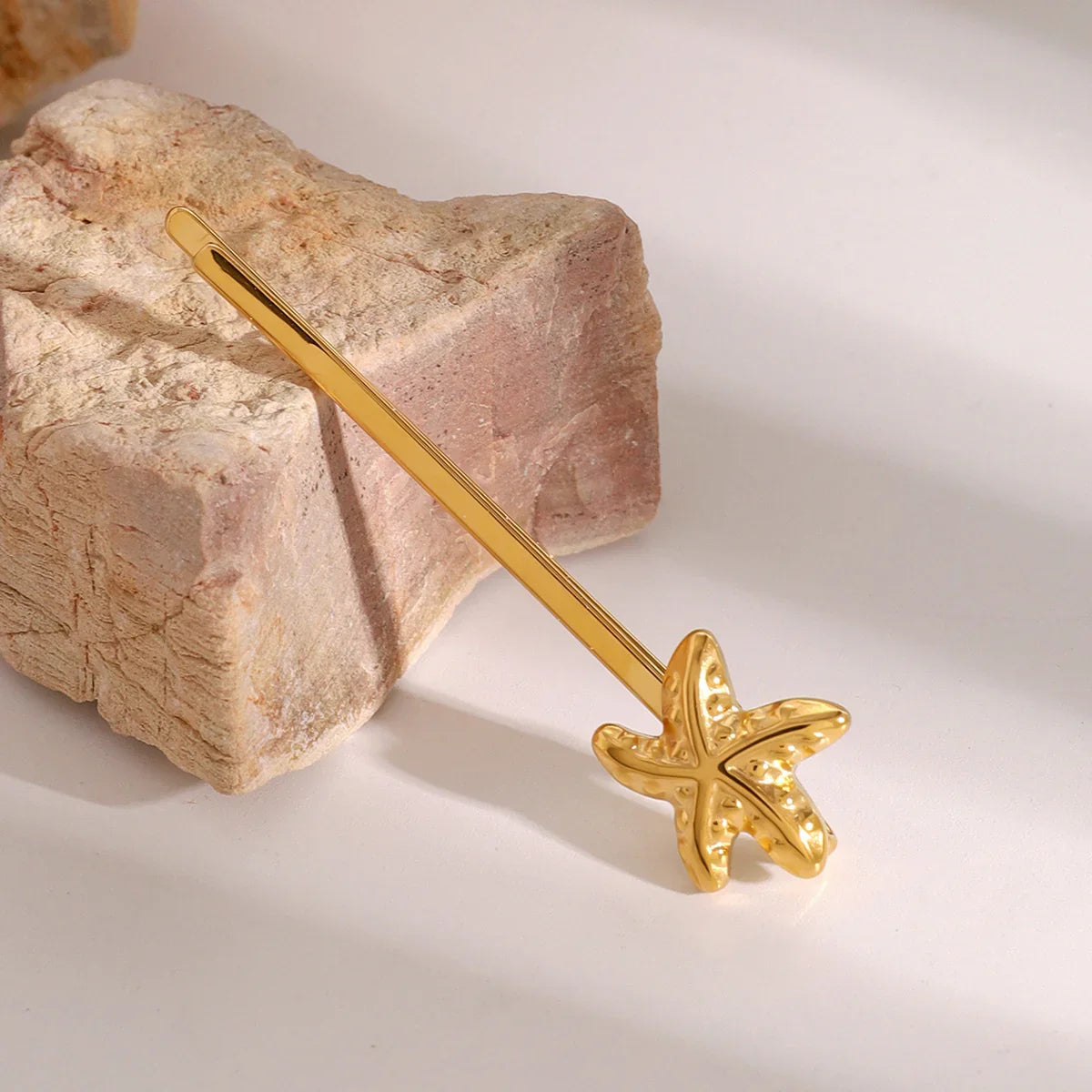 Sunflower Starfish Gold French Pin