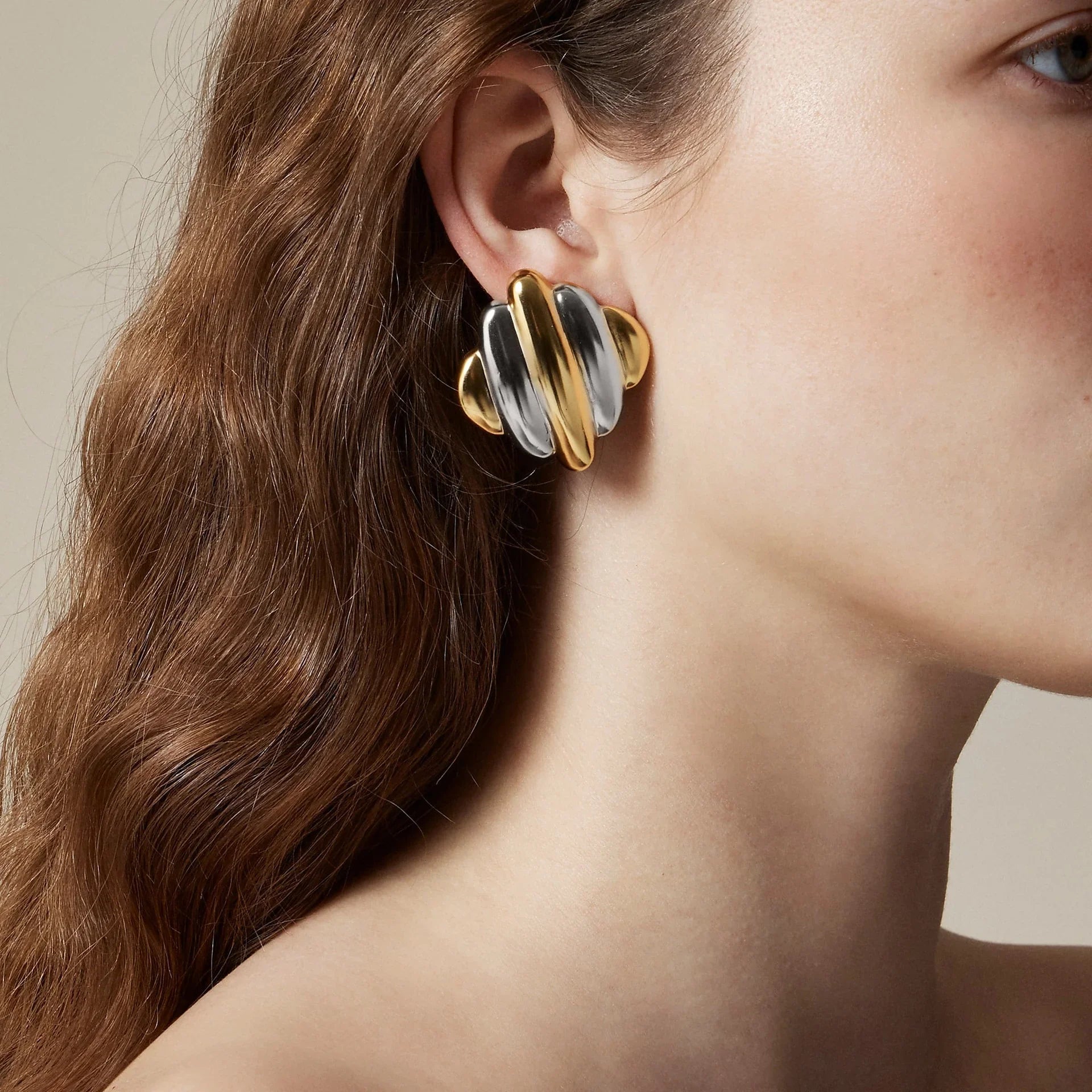 Passion Rippled Gold Earrings