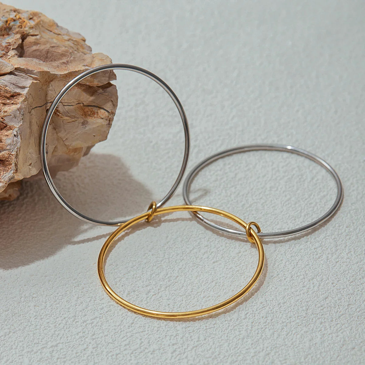 Fiona Two Tone Stacked Bracelet