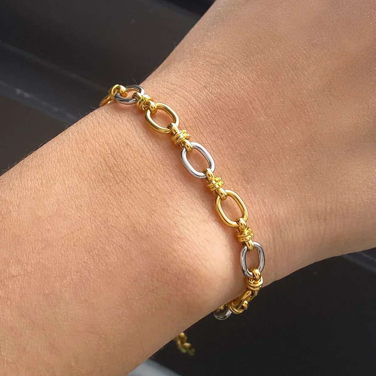 Michelle Two Tone Gold Bracelet